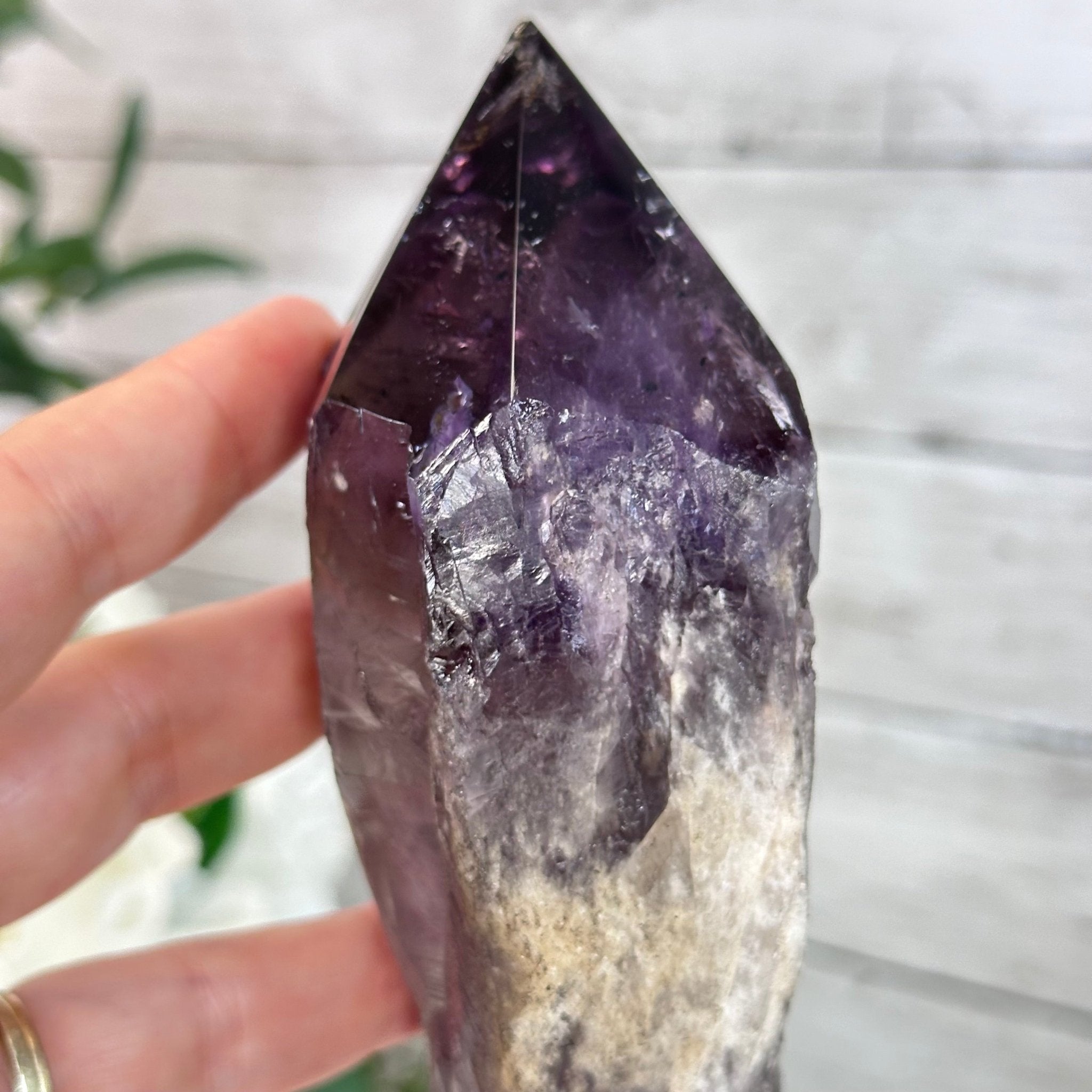 Super Quality Amethyst Wand on a Metal Stand, 1.9 lbs & 10.8" Tall #3123AM-005 - Brazil GemsBrazil GemsSuper Quality Amethyst Wand on a Metal Stand, 1.9 lbs & 10.8" Tall #3123AM-005Clusters on Fixed Bases3123AM-005