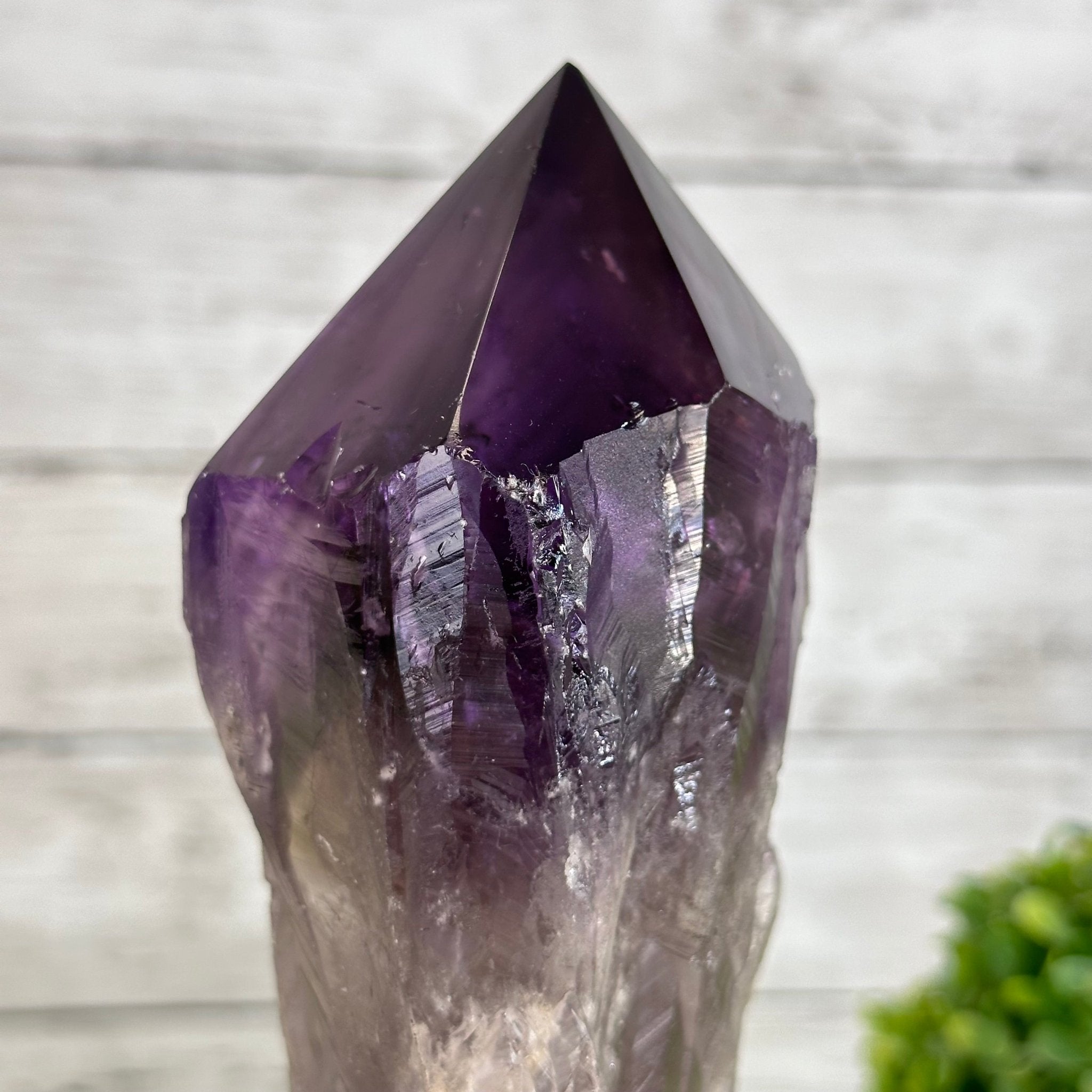 Super Quality Amethyst Wand on a Metal Stand, 2 lbs & 10.7" Tall #3123AM-009 - Brazil GemsBrazil GemsSuper Quality Amethyst Wand on a Metal Stand, 2 lbs & 10.7" Tall #3123AM-009Clusters on Fixed Bases3123AM-009