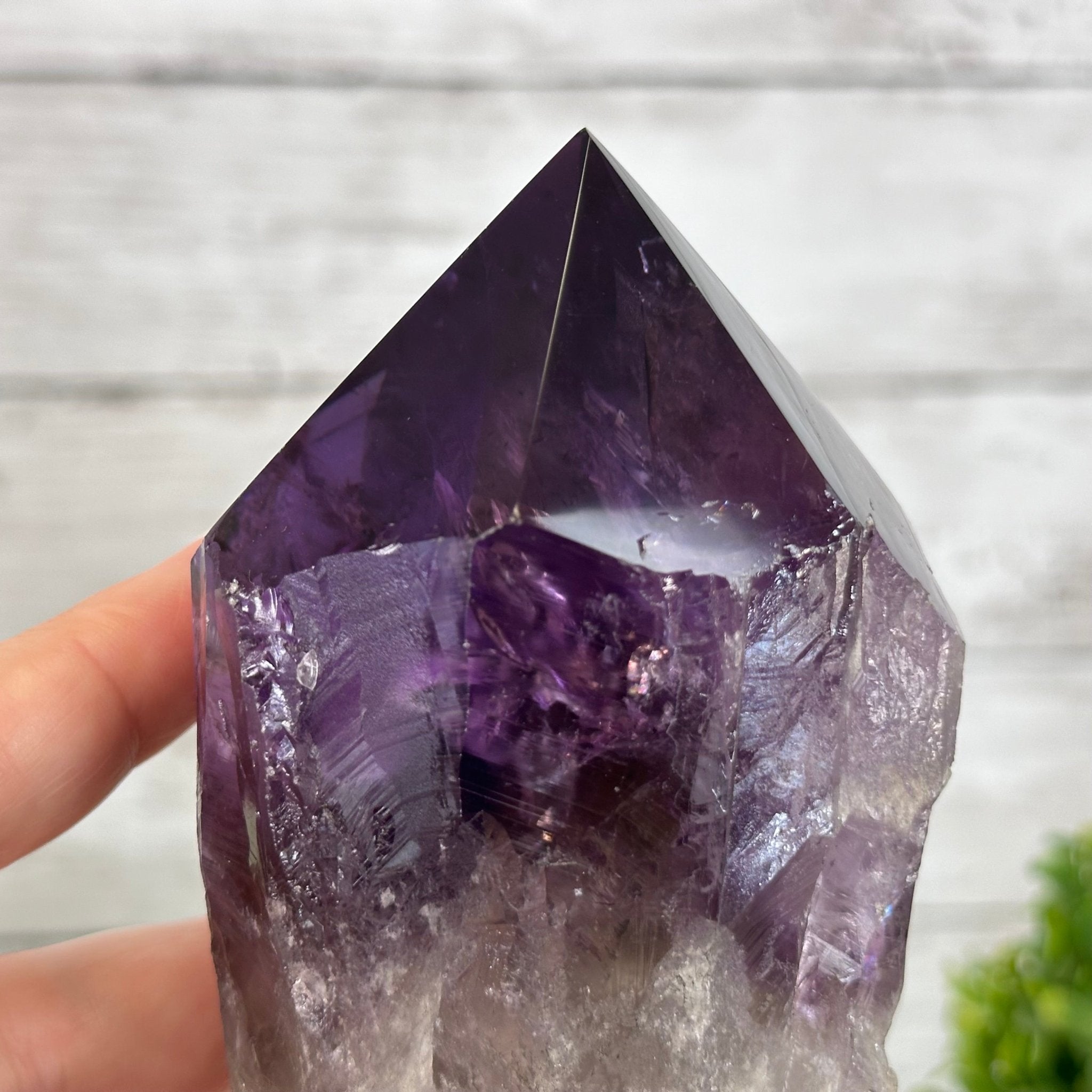 Super Quality Amethyst Wand on a Metal Stand, 2 lbs & 10.7" Tall #3123AM-009 - Brazil GemsBrazil GemsSuper Quality Amethyst Wand on a Metal Stand, 2 lbs & 10.7" Tall #3123AM-009Clusters on Fixed Bases3123AM-009