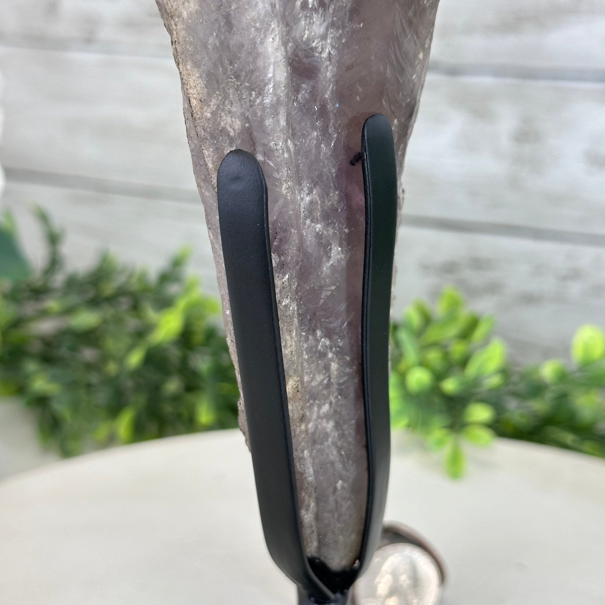 Super Quality Amethyst Wand on a Metal Stand, 2 lbs & 10.7" Tall #3123AM-009 - Brazil GemsBrazil GemsSuper Quality Amethyst Wand on a Metal Stand, 2 lbs & 10.7" Tall #3123AM-009Clusters on Fixed Bases3123AM-009