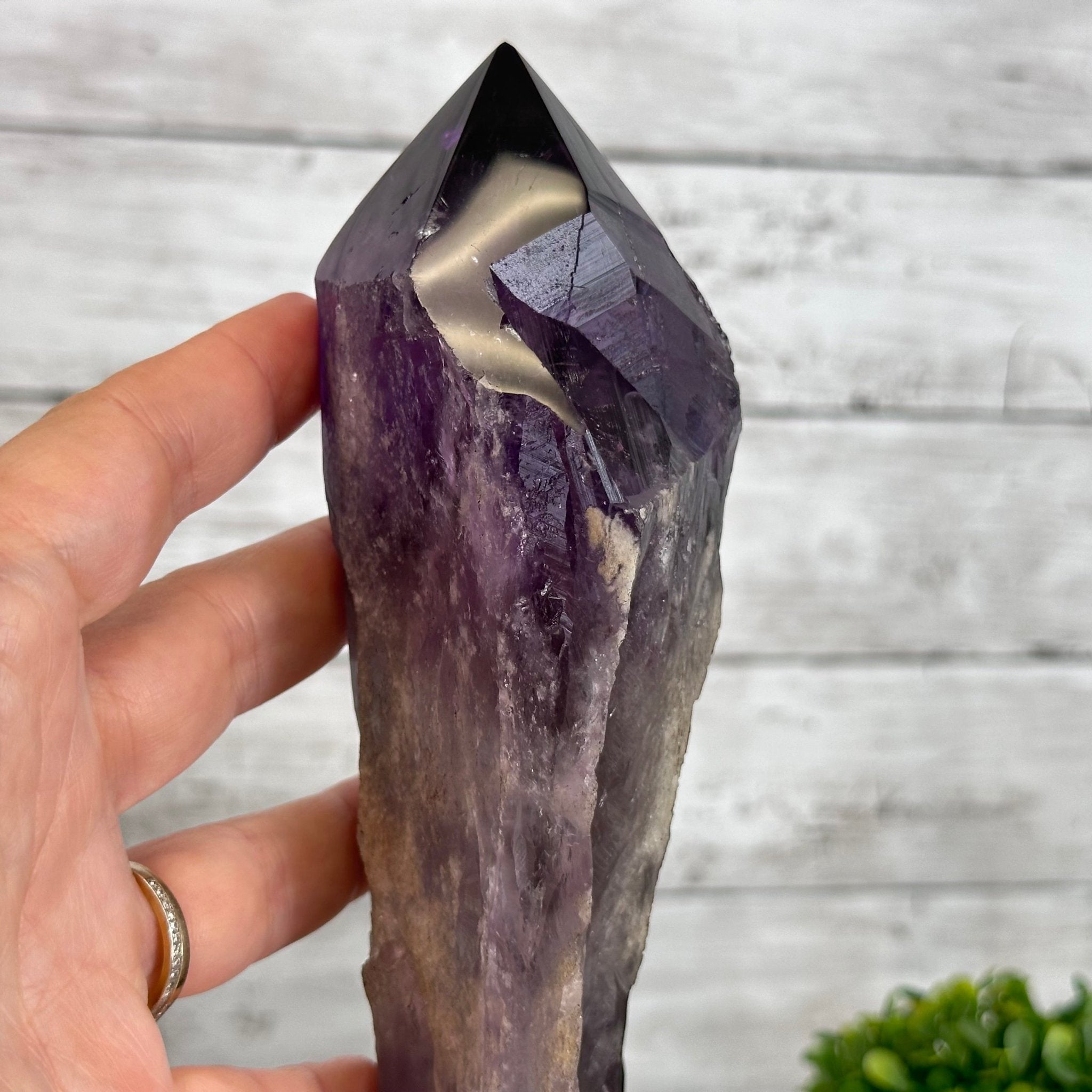 Super Quality Amethyst Wand on a Metal Stand, 2.6 lbs & 13.4" Tall #3123AM-012 - Brazil GemsBrazil GemsSuper Quality Amethyst Wand on a Metal Stand, 2.6 lbs & 13.4" Tall #3123AM-012Clusters on Fixed Bases3123AM-012
