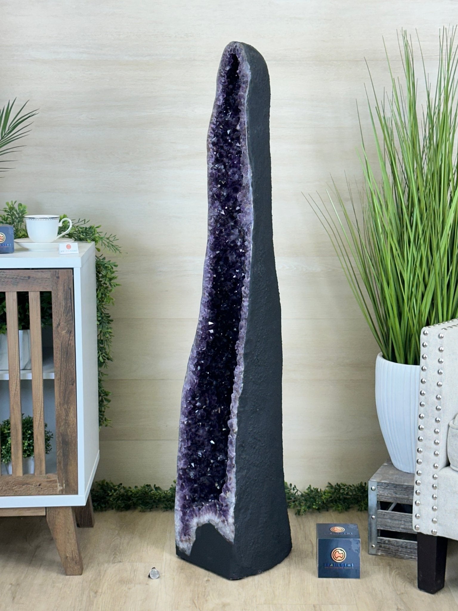 Super Quality Brazilian Amethyst Cathedral, 145.5 lbs & 4 Feet 2.8 Inches Tall #5601 - 1480 - Brazil GemsBrazil GemsSuper Quality Brazilian Amethyst Cathedral, 145.5 lbs & 4 Feet 2.8 Inches Tall #5601 - 1480Cathedrals5601 - 1480
