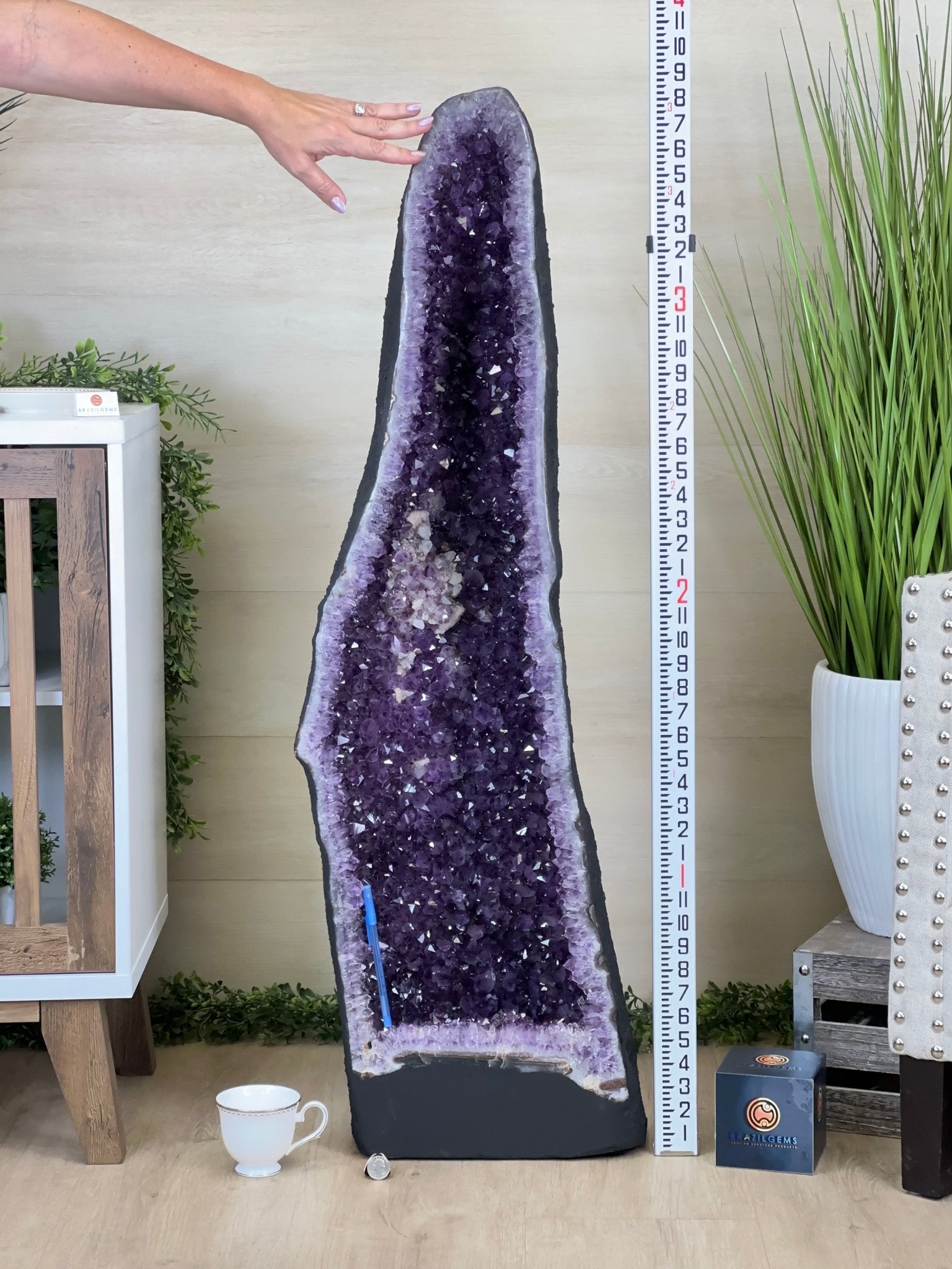 Super Quality Brazilian Amethyst Cathedral, 154.4 lbs & 3 Feet 8.5 Inches Tall #5601 - 1481 - Brazil GemsBrazil GemsSuper Quality Brazilian Amethyst Cathedral, 154.4 lbs & 3 Feet 8.5 Inches Tall #5601 - 1481Cathedrals5601 - 1481