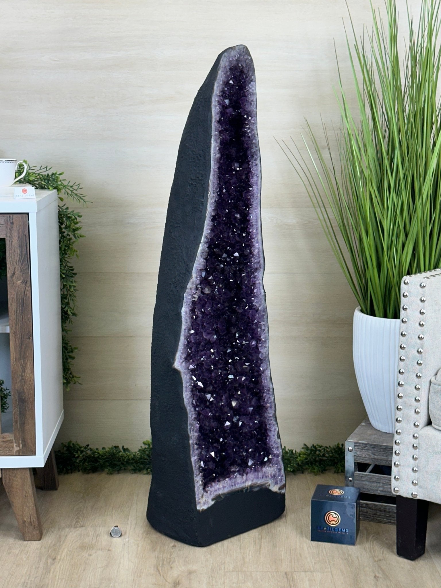 Super Quality Brazilian Amethyst Cathedral, 154.4 lbs & 3 Feet 8.5 Inches Tall #5601 - 1481 - Brazil GemsBrazil GemsSuper Quality Brazilian Amethyst Cathedral, 154.4 lbs & 3 Feet 8.5 Inches Tall #5601 - 1481Cathedrals5601 - 1481