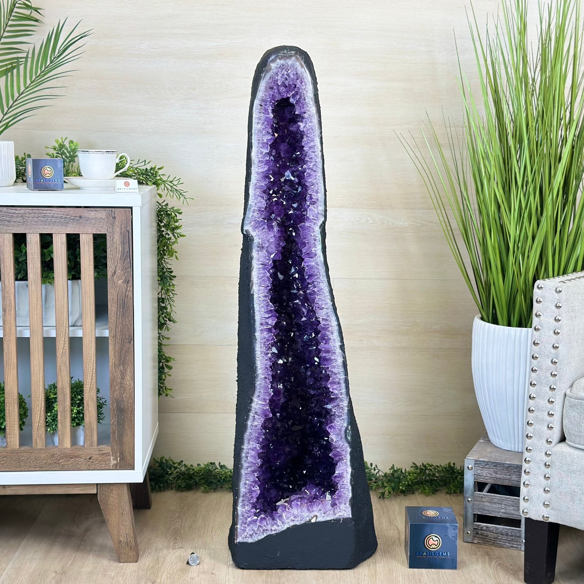 Super Quality Brazilian Amethyst Cathedral, 161 lbs & 3 Feet 7.5 Inches Tall #5601 - 1482 - Brazil GemsBrazil GemsSuper Quality Brazilian Amethyst Cathedral, 161 lbs & 3 Feet 7.5 Inches Tall #5601 - 1482Cathedrals5601 - 1482