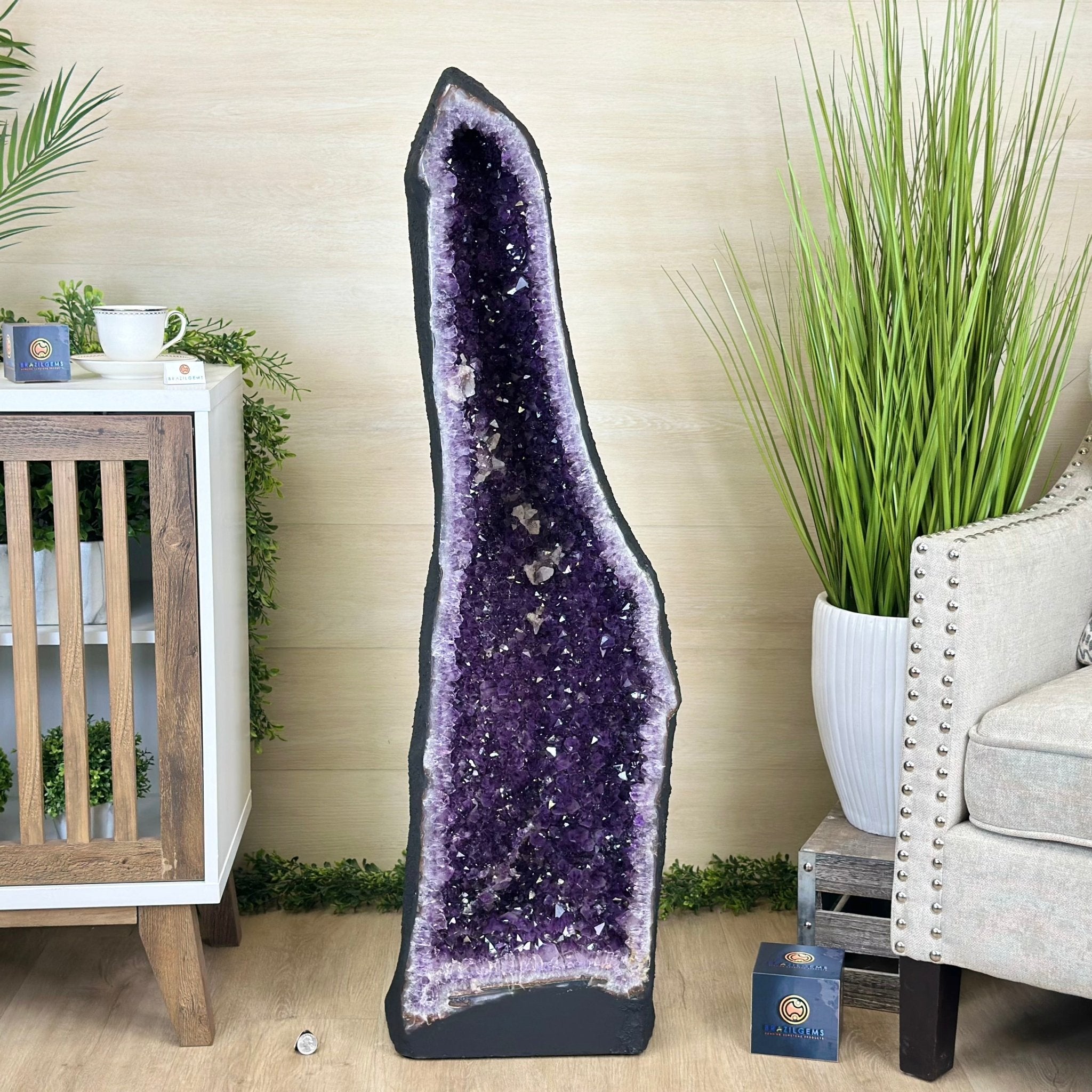 Super Quality Brazilian Amethyst Cathedral, 176.4 lbs & 3 Feet 9.3 Inches Tall #5601 - 1484 - Brazil GemsBrazil GemsSuper Quality Brazilian Amethyst Cathedral, 176.4 lbs & 3 Feet 9.3 Inches Tall #5601 - 1484Cathedrals5601 - 1484