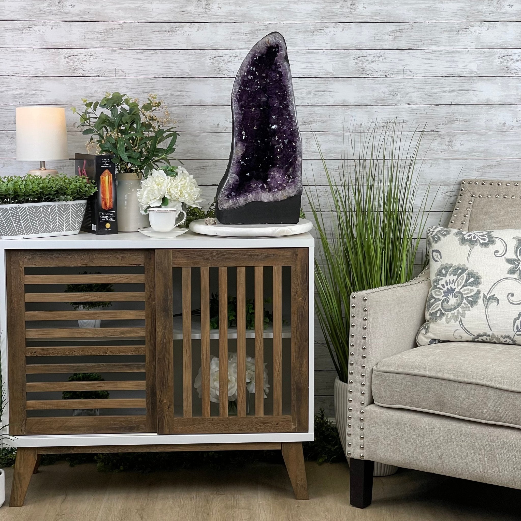 Super Quality Brazilian Amethyst Cathedral, 49.3 lbs & 22.5" Tall #5601-1047 by Brazil Gems - Brazil GemsBrazil GemsSuper Quality Brazilian Amethyst Cathedral, 49.3 lbs & 22.5" Tall #5601-1047 by Brazil GemsCathedrals5601-1047