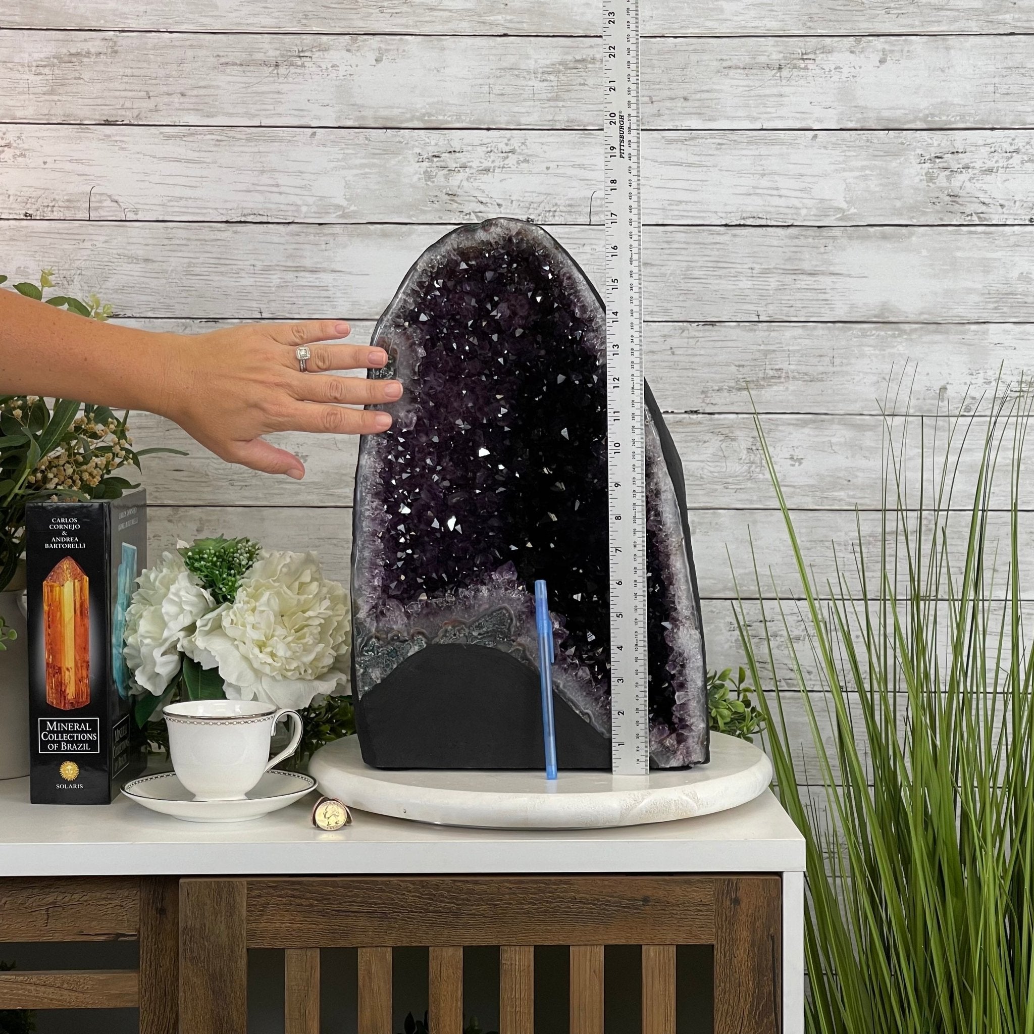 Super Quality Brazilian Amethyst Cathedral, 50.1 lbs & 17" Tall #5601-0849 by Brazil Gems - Brazil GemsBrazil GemsSuper Quality Brazilian Amethyst Cathedral, 50.1 lbs & 17" Tall #5601-0849 by Brazil GemsCathedrals5601-0849