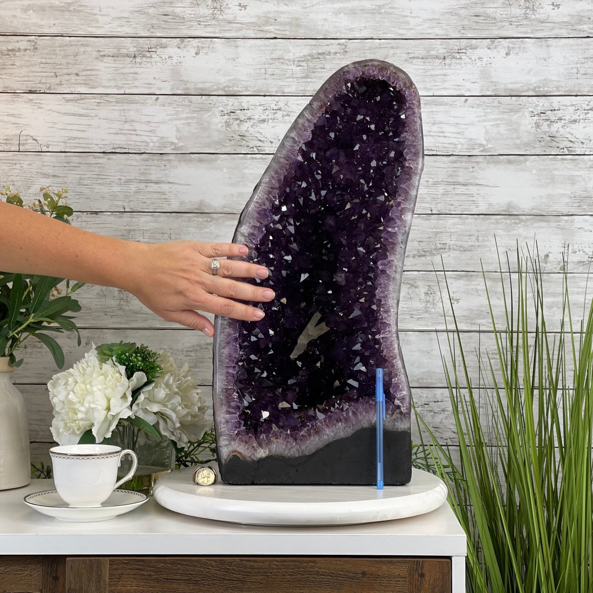 Super Quality Brazilian Amethyst Cathedral, 50.2 lbs & 21.2” tall #5601-1164 by Brazil Gems - Brazil GemsBrazil GemsSuper Quality Brazilian Amethyst Cathedral, 50.2 lbs & 21.2” tall #5601-1164 by Brazil GemsCathedrals5601-1164