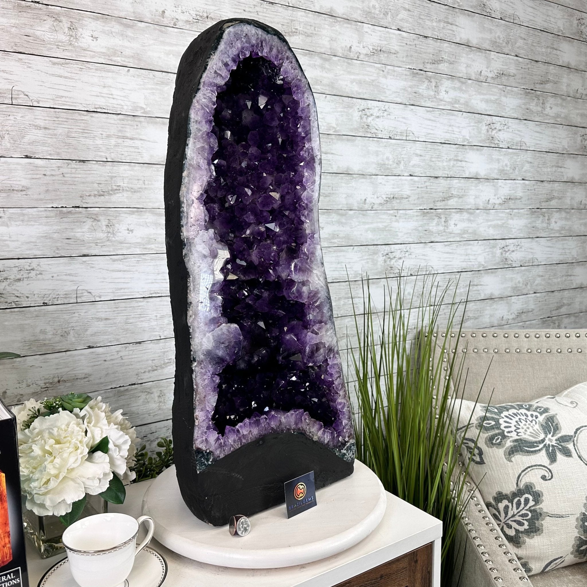 Super Quality Brazilian Amethyst Cathedral, 87.8 lbs & 27.6" Tall, Model #5601-0994 by Brazil Gems - Brazil GemsBrazil GemsSuper Quality Brazilian Amethyst Cathedral, 87.8 lbs & 27.6" Tall, Model #5601-0994 by Brazil GemsCathedrals5601-0994