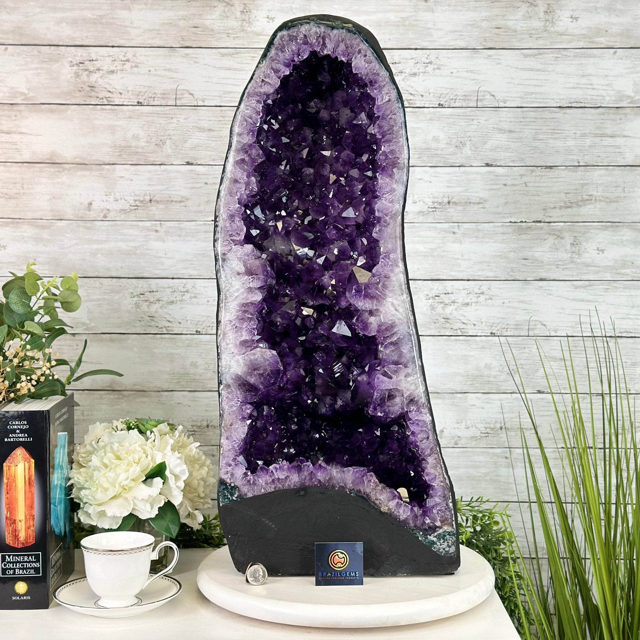 Super Quality Brazilian Amethyst Cathedral, 87.8 lbs & 27.6" Tall, Model #5601-0994 by Brazil Gems - Brazil GemsBrazil GemsSuper Quality Brazilian Amethyst Cathedral, 87.8 lbs & 27.6" Tall, Model #5601-0994 by Brazil GemsCathedrals5601-0994