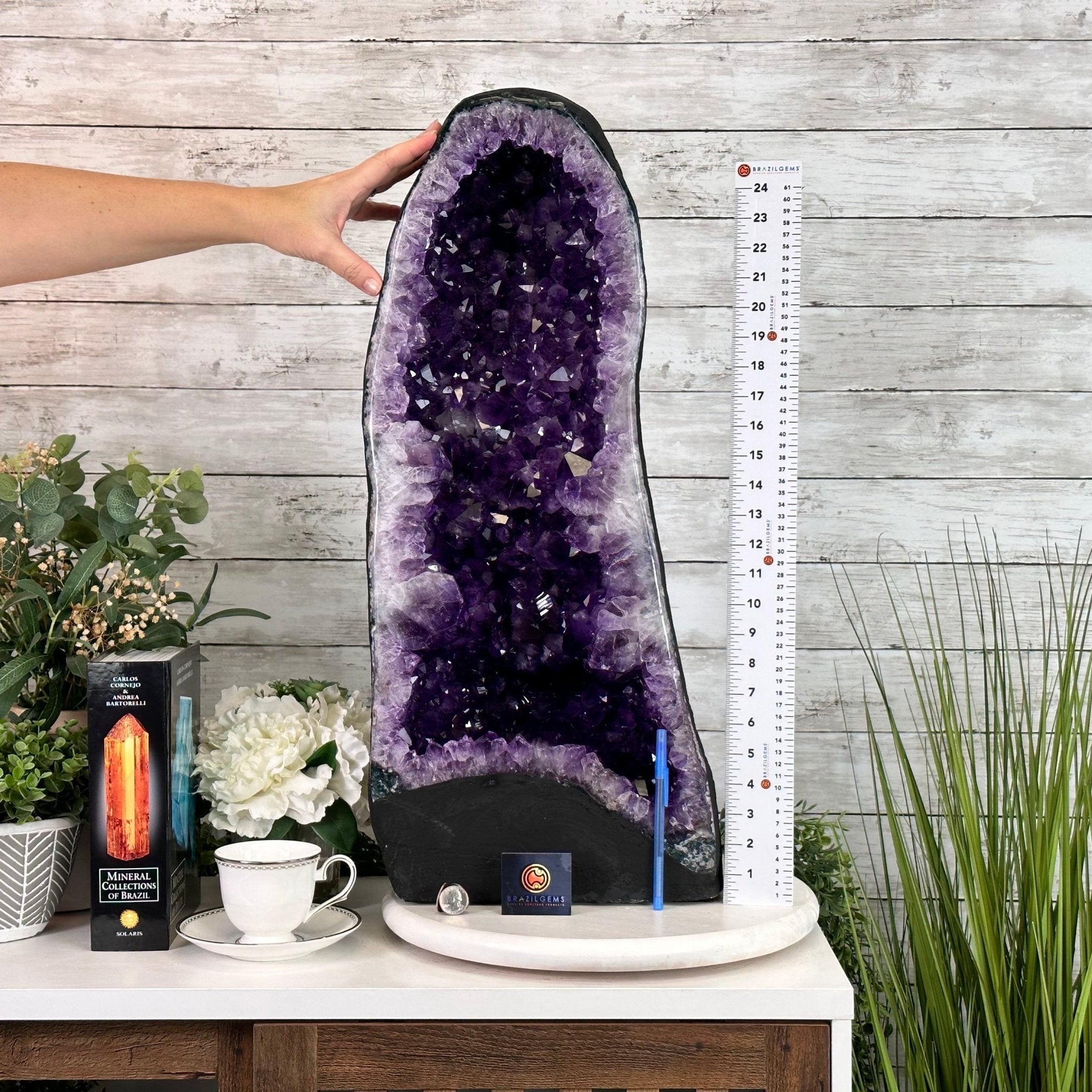 Super Quality Brazilian Amethyst Cathedral, 87.8 lbs & 27.6" Tall, Model #5601-0994 by Brazil Gems - Brazil GemsBrazil GemsSuper Quality Brazilian Amethyst Cathedral, 87.8 lbs & 27.6" Tall, Model #5601-0994 by Brazil GemsCathedrals5601-0994