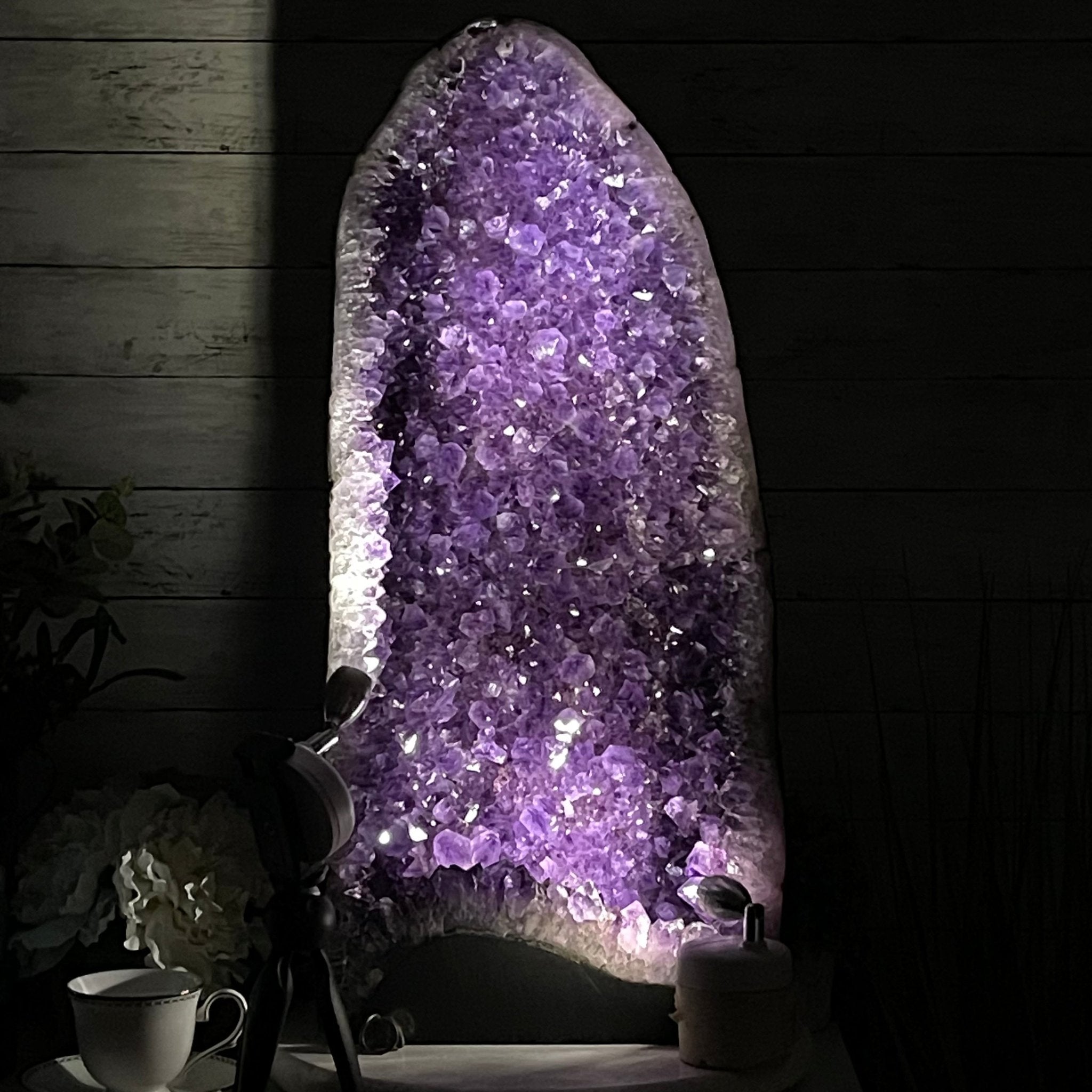 Super Quality Brazilian Amethyst Cathedral, 89.8 lbs & 27.2" Tall #5601-1170 by Brazil Gems - Brazil GemsBrazil GemsSuper Quality Brazilian Amethyst Cathedral, 89.8 lbs & 27.2" Tall #5601-1170 by Brazil GemsCathedrals5601-1170