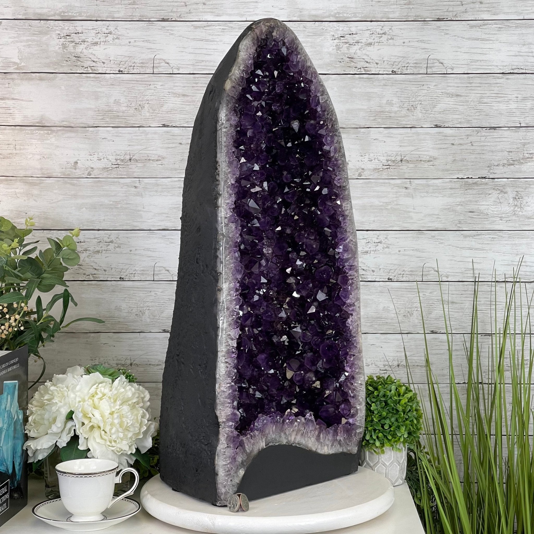 Super Quality Brazilian Amethyst Cathedral, 89.8 lbs & 27.2" Tall #5601-1170 by Brazil Gems - Brazil GemsBrazil GemsSuper Quality Brazilian Amethyst Cathedral, 89.8 lbs & 27.2" Tall #5601-1170 by Brazil GemsCathedrals5601-1170
