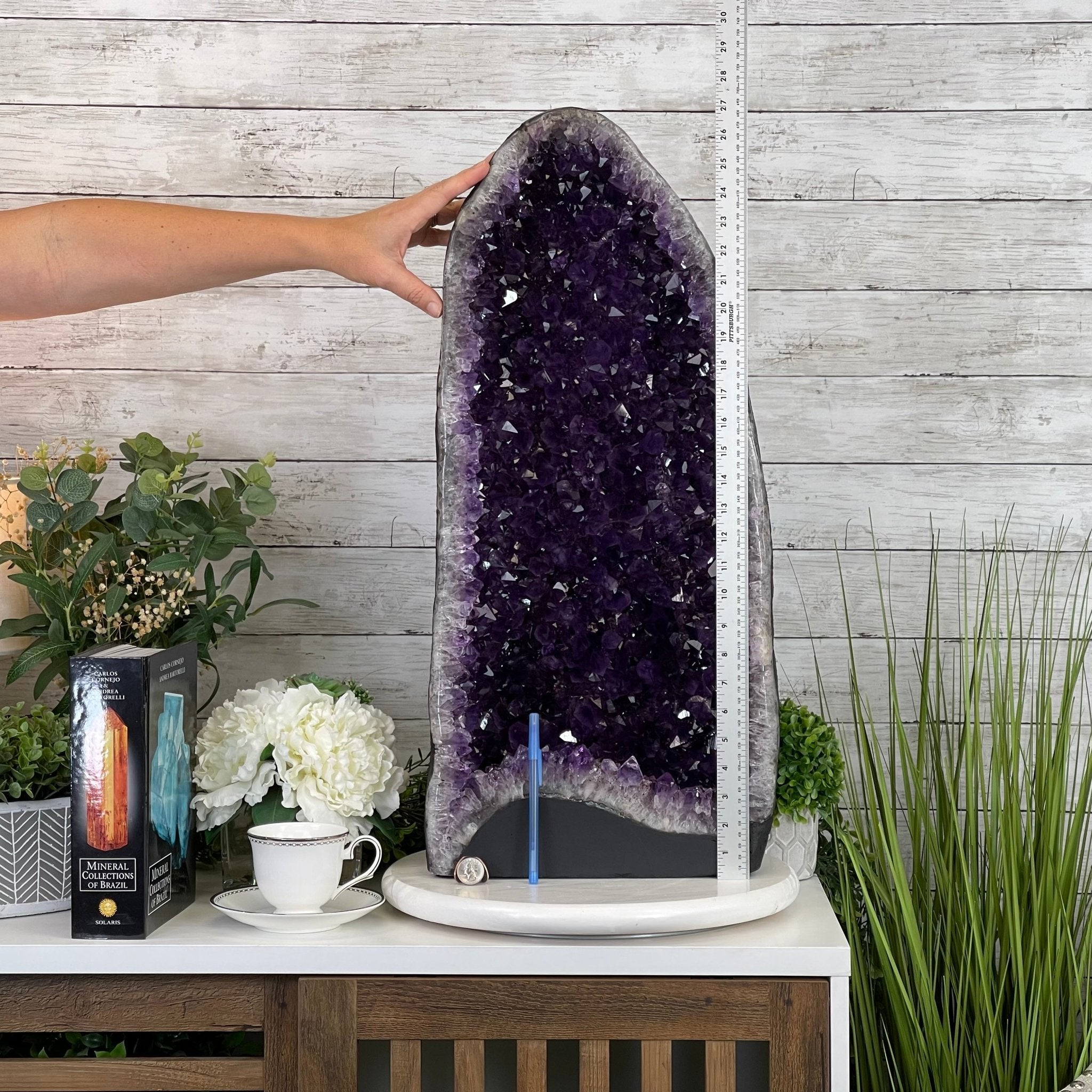 Super Quality Brazilian Amethyst Cathedral, 89.8 lbs & 27.2" Tall #5601-1170 by Brazil Gems - Brazil GemsBrazil GemsSuper Quality Brazilian Amethyst Cathedral, 89.8 lbs & 27.2" Tall #5601-1170 by Brazil GemsCathedrals5601-1170