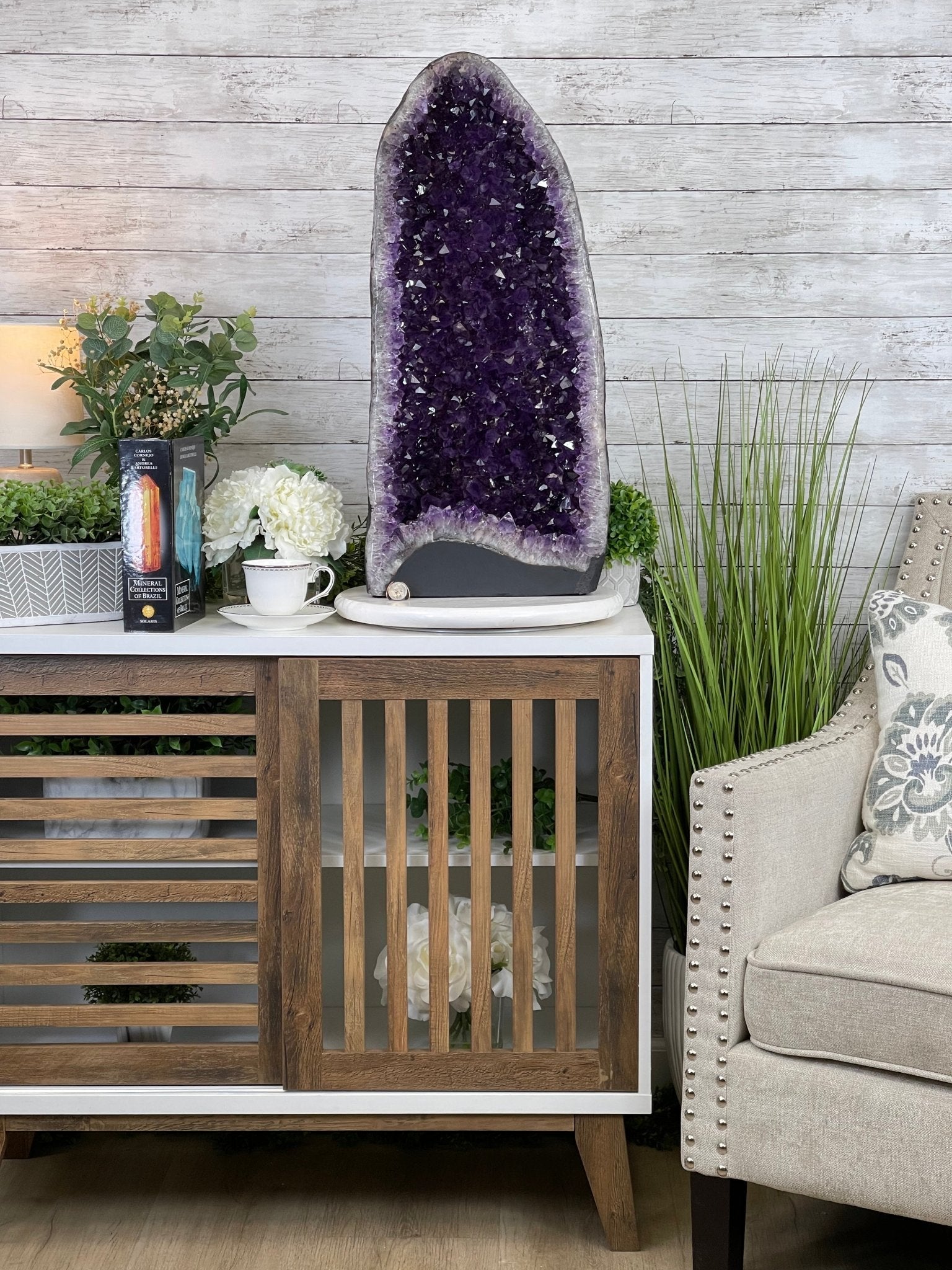 Super Quality Brazilian Amethyst Cathedral, 89.8 lbs & 27.2" Tall #5601-1170 by Brazil Gems - Brazil GemsBrazil GemsSuper Quality Brazilian Amethyst Cathedral, 89.8 lbs & 27.2" Tall #5601-1170 by Brazil GemsCathedrals5601-1170