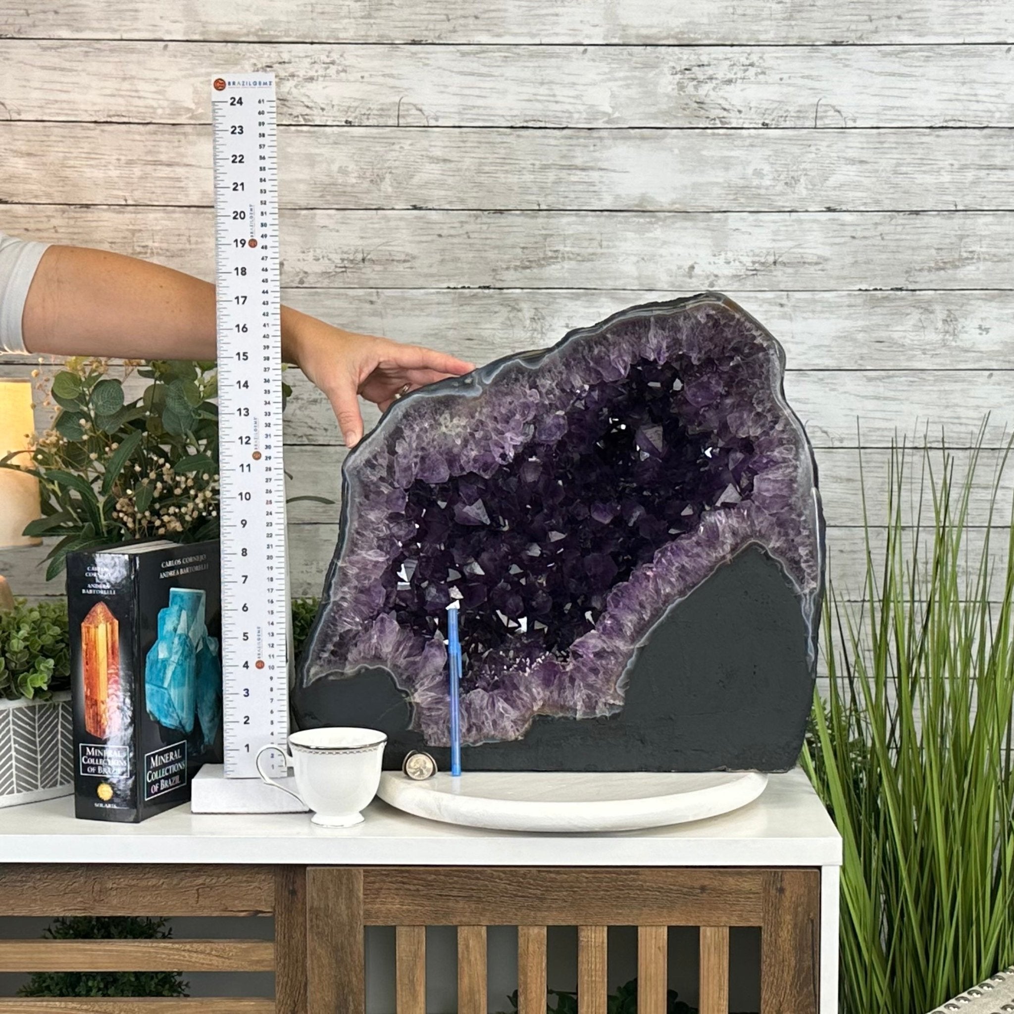 Super Quality Brazilian Amethyst Cathedral, 98.2 lbs & 17.4" Tall, Model #5601-1182 by Brazil Gems - Brazil GemsBrazil GemsSuper Quality Brazilian Amethyst Cathedral, 98.2 lbs & 17.4" Tall, Model #5601-1182 by Brazil GemsCathedrals5601-1182