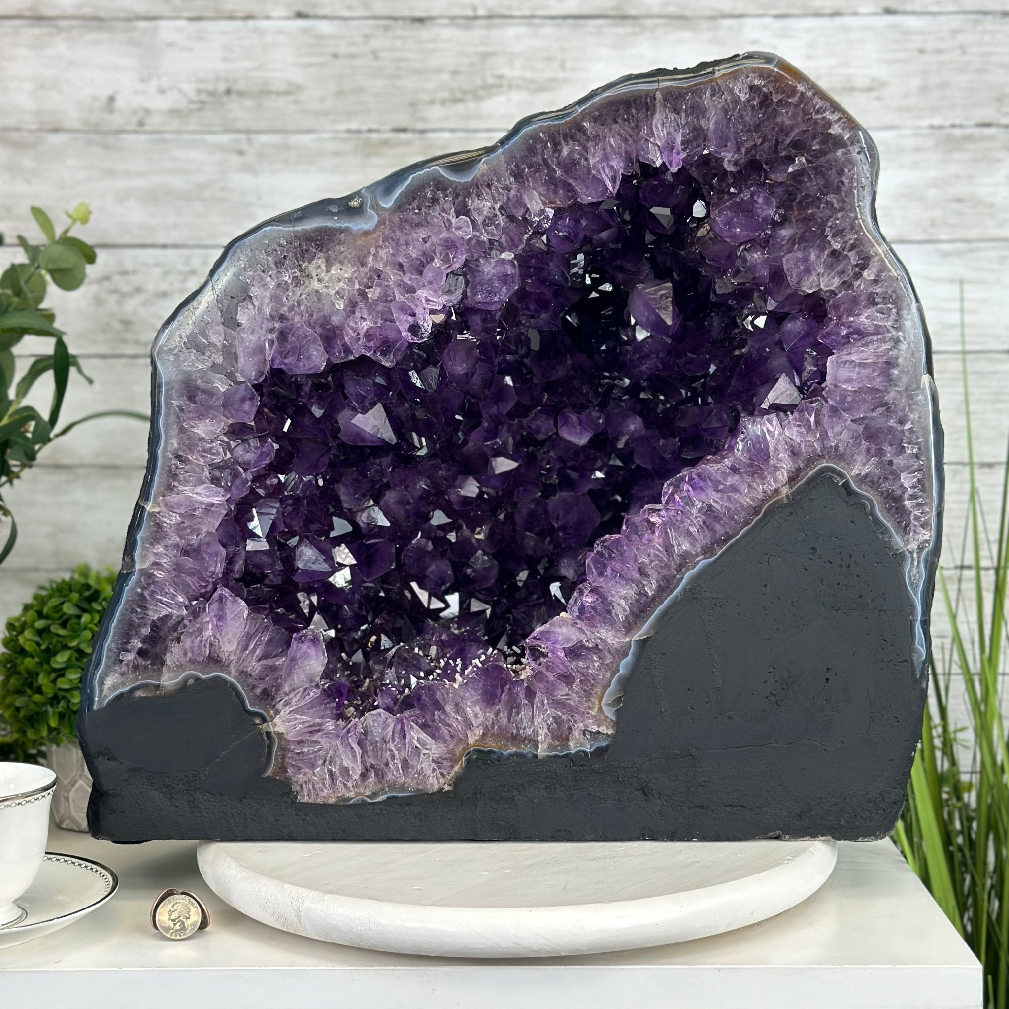 Super Quality Brazilian Amethyst Cathedral, 98.2 lbs & 17.4" Tall, Model #5601-1182 by Brazil Gems - Brazil GemsBrazil GemsSuper Quality Brazilian Amethyst Cathedral, 98.2 lbs & 17.4" Tall, Model #5601-1182 by Brazil GemsCathedrals5601-1182