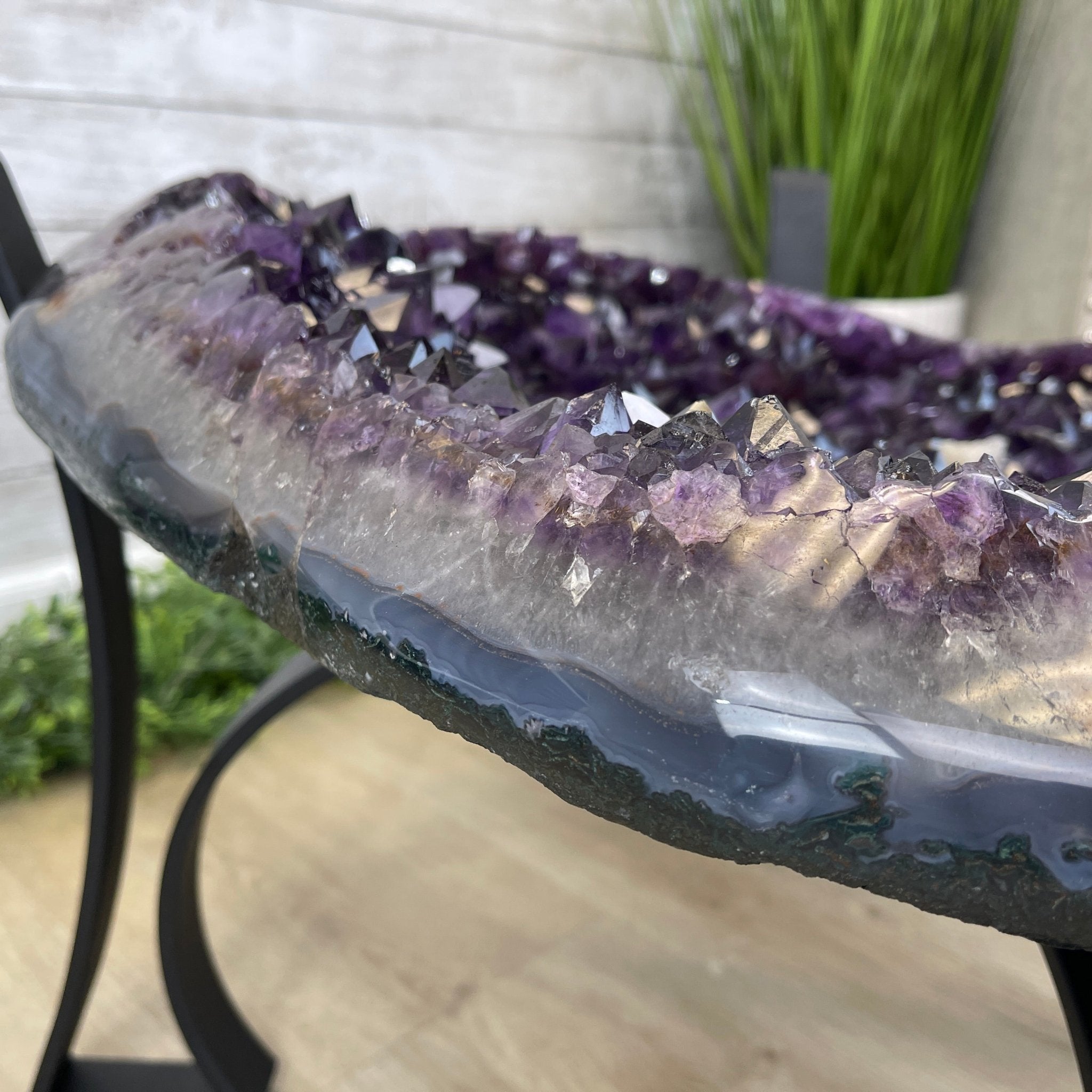 Super Quality Brazilian Amethyst Coffee Table, 152.1 lbs & 16" tall #1385-0080 by Brazil Gems - Brazil GemsBrazil GemsSuper Quality Brazilian Amethyst Coffee Table, 152.1 lbs & 16" tall #1385-0080 by Brazil GemsTables: Coffee1385-0080