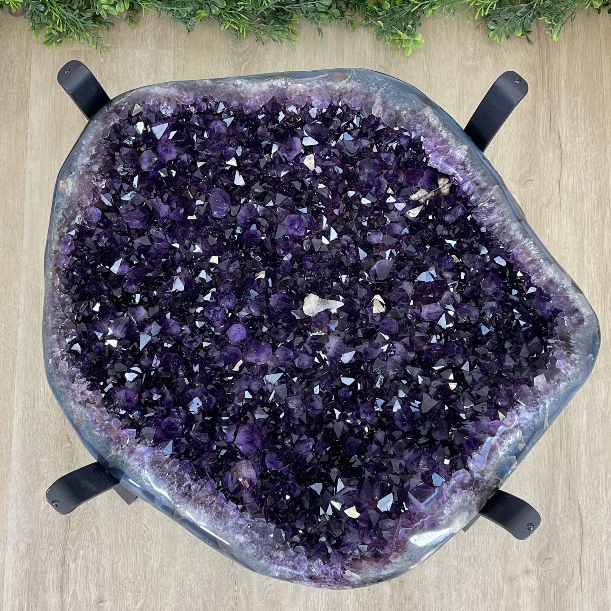 Super Quality Brazilian Amethyst Coffee Table, 152.1 lbs & 16" tall #1385-0080 by Brazil Gems - Brazil GemsBrazil GemsSuper Quality Brazilian Amethyst Coffee Table, 152.1 lbs & 16" tall #1385-0080 by Brazil GemsTables: Coffee1385-0080