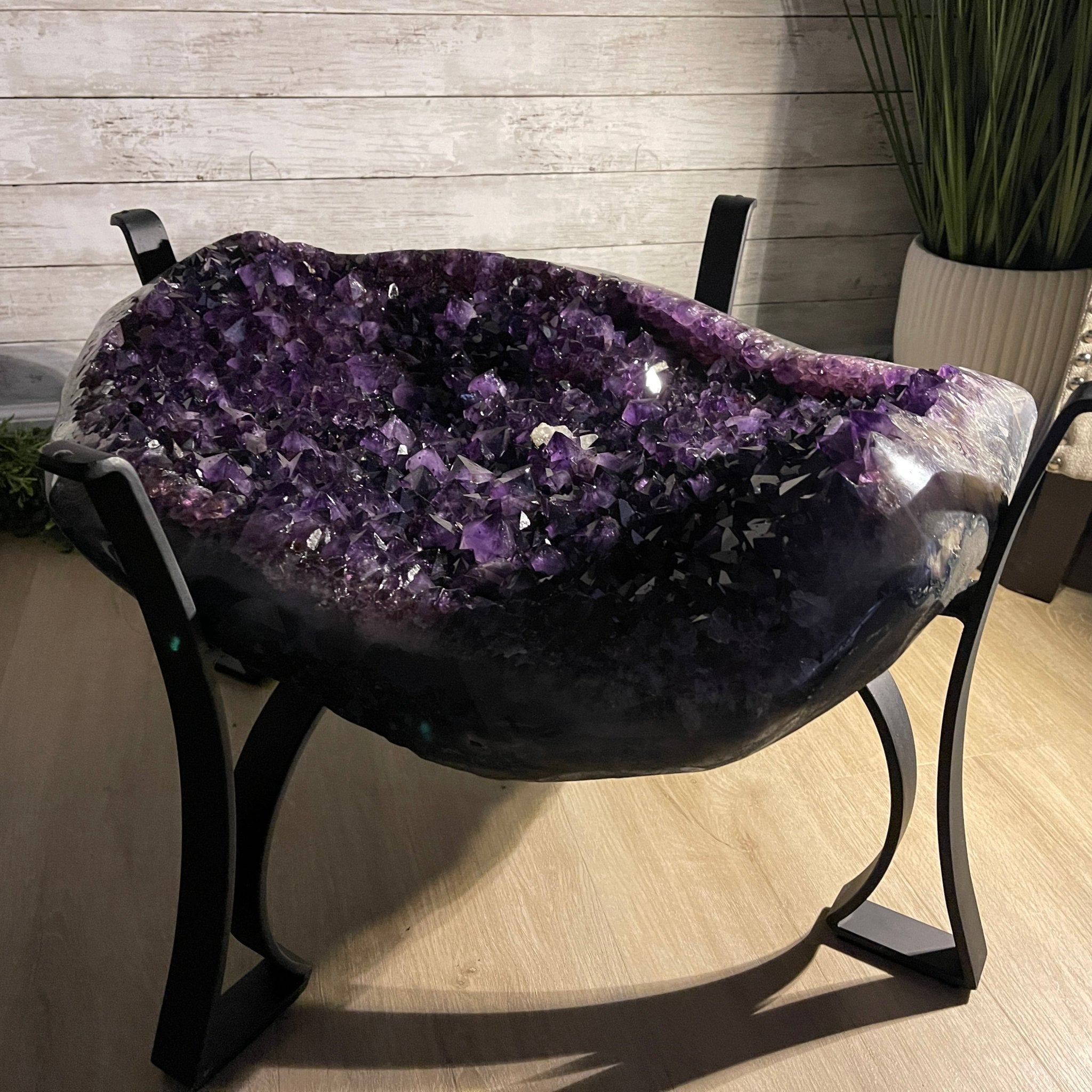 Super Quality Brazilian Amethyst Coffee Table, 152.1 lbs & 16" tall #1385-0080 by Brazil Gems - Brazil GemsBrazil GemsSuper Quality Brazilian Amethyst Coffee Table, 152.1 lbs & 16" tall #1385-0080 by Brazil GemsTables: Coffee1385-0080