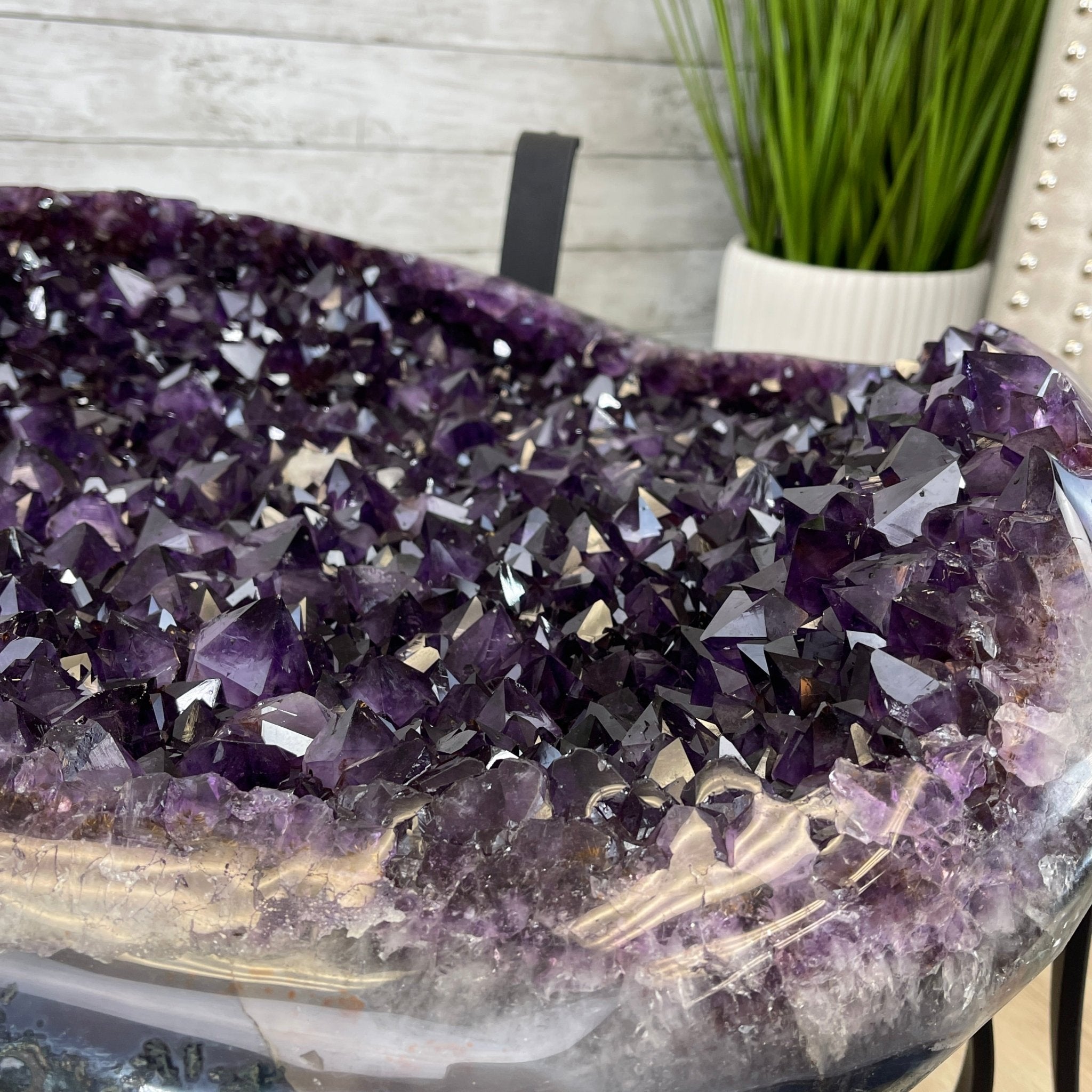 Super Quality Brazilian Amethyst Coffee Table, 152.1 lbs & 16" tall #1385-0080 by Brazil Gems - Brazil GemsBrazil GemsSuper Quality Brazilian Amethyst Coffee Table, 152.1 lbs & 16" tall #1385-0080 by Brazil GemsTables: Coffee1385-0080