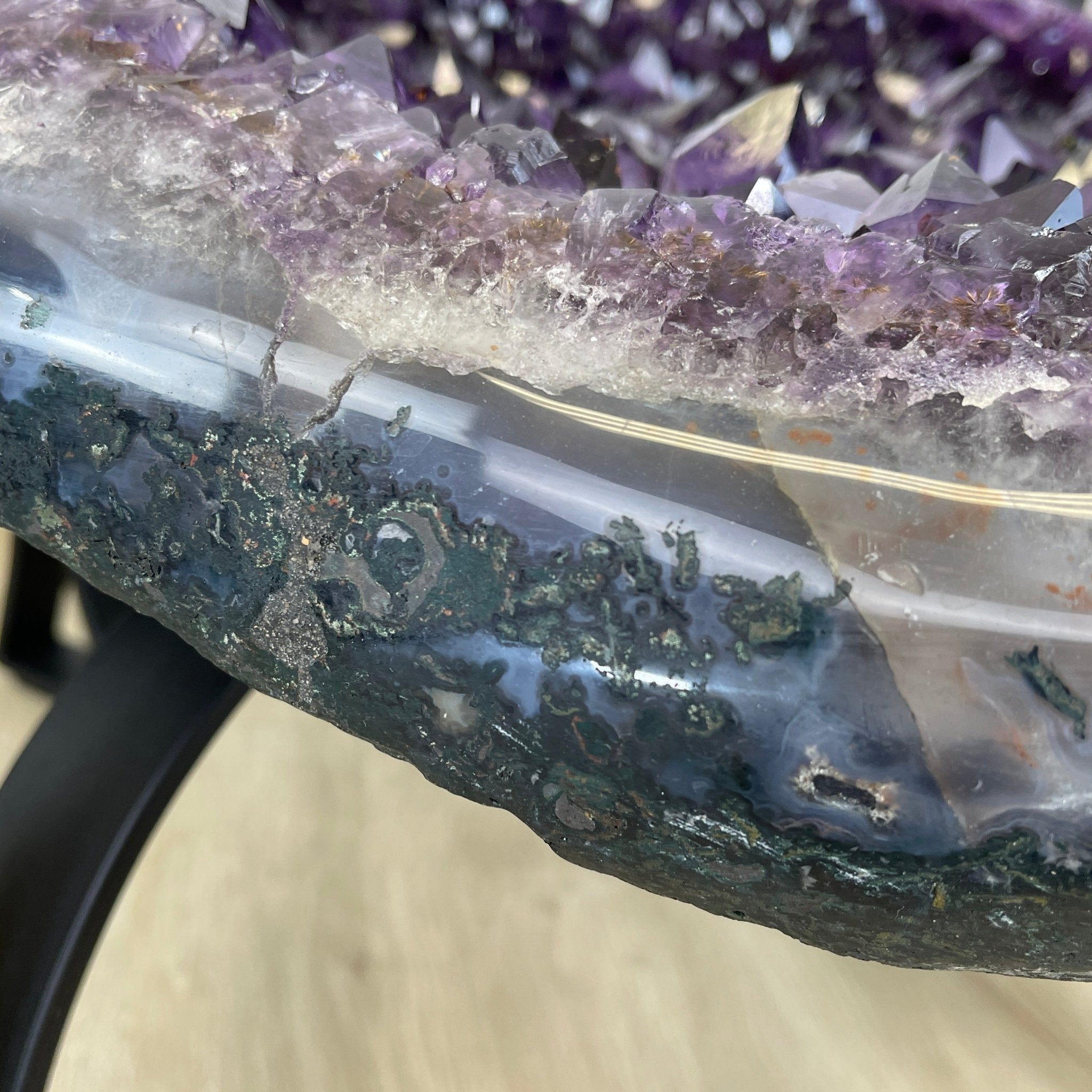 Super Quality Brazilian Amethyst Coffee Table, 152.1 lbs & 16" tall #1385-0080 by Brazil Gems - Brazil GemsBrazil GemsSuper Quality Brazilian Amethyst Coffee Table, 152.1 lbs & 16" tall #1385-0080 by Brazil GemsTables: Coffee1385-0080