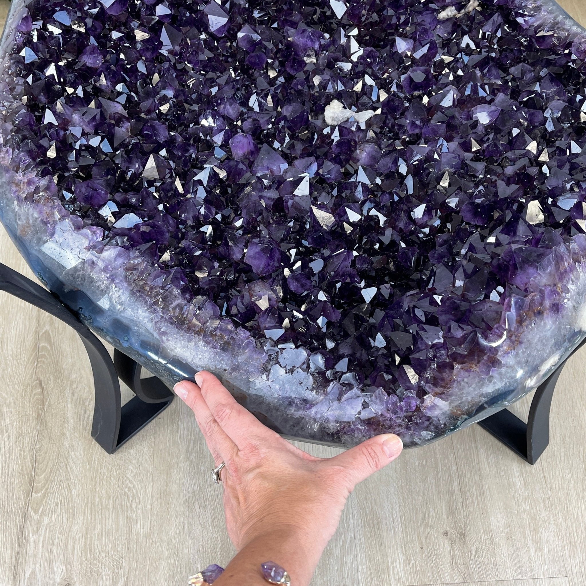 Super Quality Brazilian Amethyst Coffee Table, 152.1 lbs & 16" tall #1385-0080 by Brazil Gems - Brazil GemsBrazil GemsSuper Quality Brazilian Amethyst Coffee Table, 152.1 lbs & 16" tall #1385-0080 by Brazil GemsTables: Coffee1385-0080