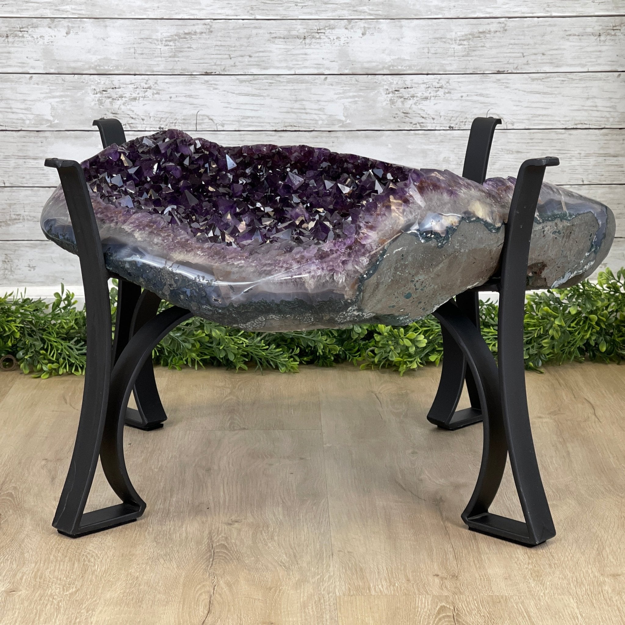 Super Quality Brazilian Amethyst Coffee Table, 152.1 lbs & 16" tall #1385-0080 by Brazil Gems - Brazil GemsBrazil GemsSuper Quality Brazilian Amethyst Coffee Table, 152.1 lbs & 16" tall #1385-0080 by Brazil GemsTables: Coffee1385-0080