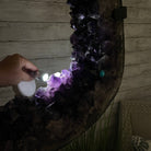 Super Quality Brazilian Amethyst Crystal Portal on a Tall Rotating Stand, 114.7 lbs & 70.5" tall Model #5604-0102 by Brazil Gems - Brazil GemsBrazil GemsSuper Quality Brazilian Amethyst Crystal Portal on a Tall Rotating Stand, 114.7 lbs & 70.5" tall Model #5604-0102 by Brazil GemsPortals on Rotating Bases5604-0102