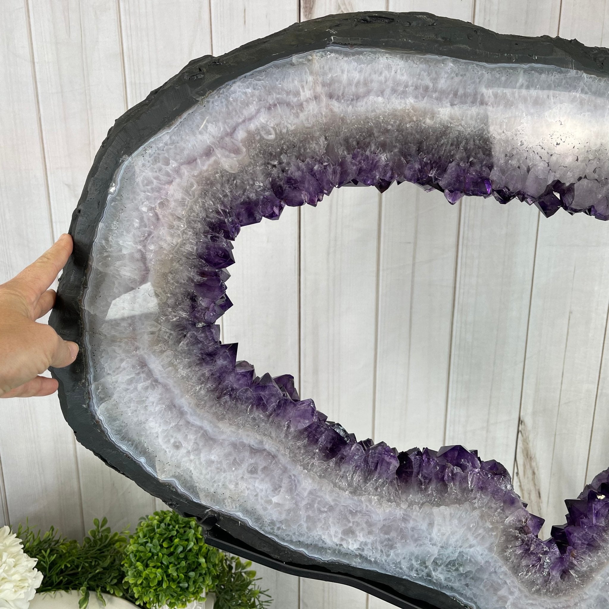 Super Quality Brazilian Amethyst Crystal Portal on a Tall Rotating Stand, 66.8 lbs & 61.9" tall Model #5604-0106 by Brazil Gems - Brazil GemsBrazil GemsSuper Quality Brazilian Amethyst Crystal Portal on a Tall Rotating Stand, 66.8 lbs & 61.9" tall Model #5604-0106 by Brazil GemsPortals on Rotating Bases5604-0106