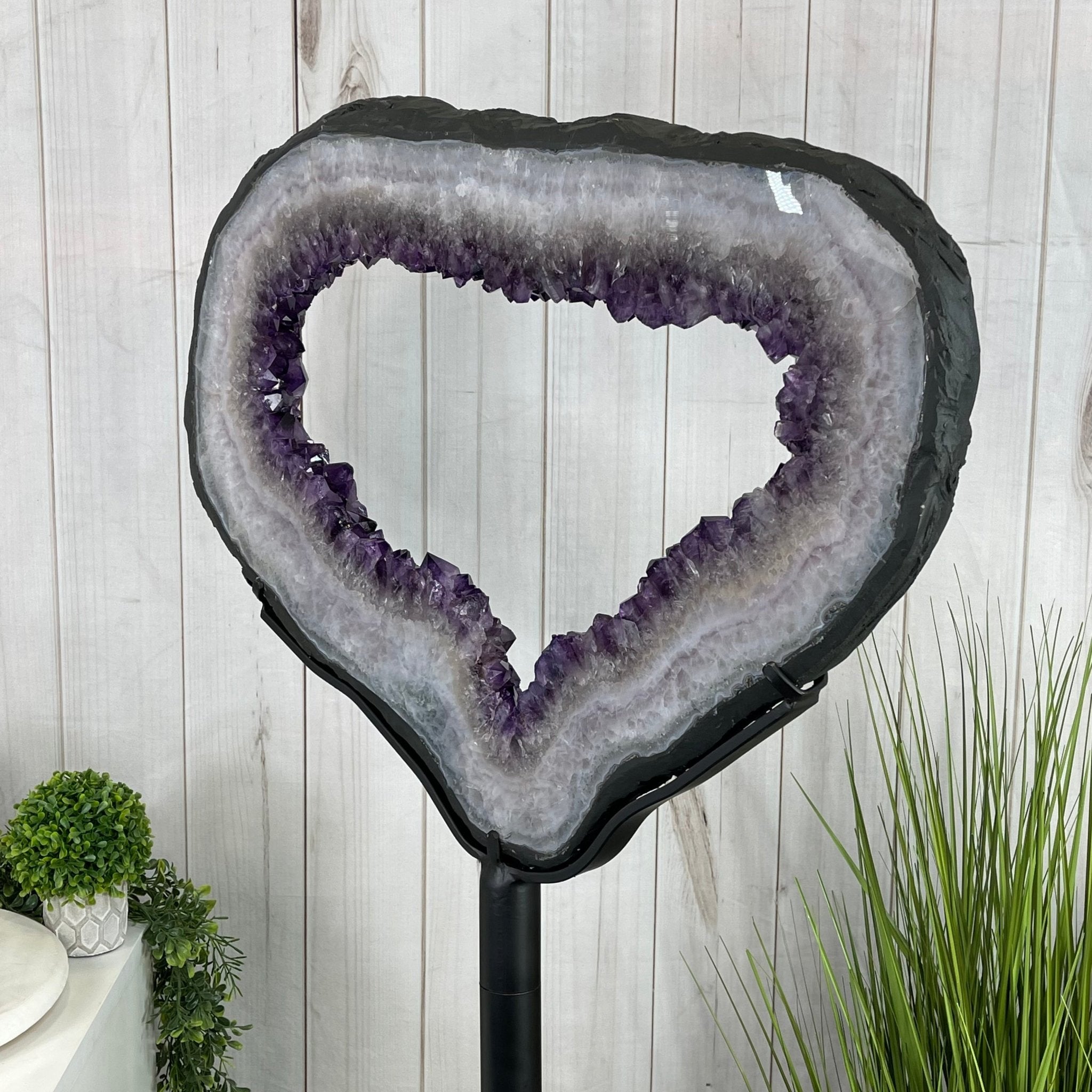 Super Quality Brazilian Amethyst Crystal Portal on a Tall Rotating Stand, 66.8 lbs & 61.9" tall Model #5604-0106 by Brazil Gems - Brazil GemsBrazil GemsSuper Quality Brazilian Amethyst Crystal Portal on a Tall Rotating Stand, 66.8 lbs & 61.9" tall Model #5604-0106 by Brazil GemsPortals on Rotating Bases5604-0106