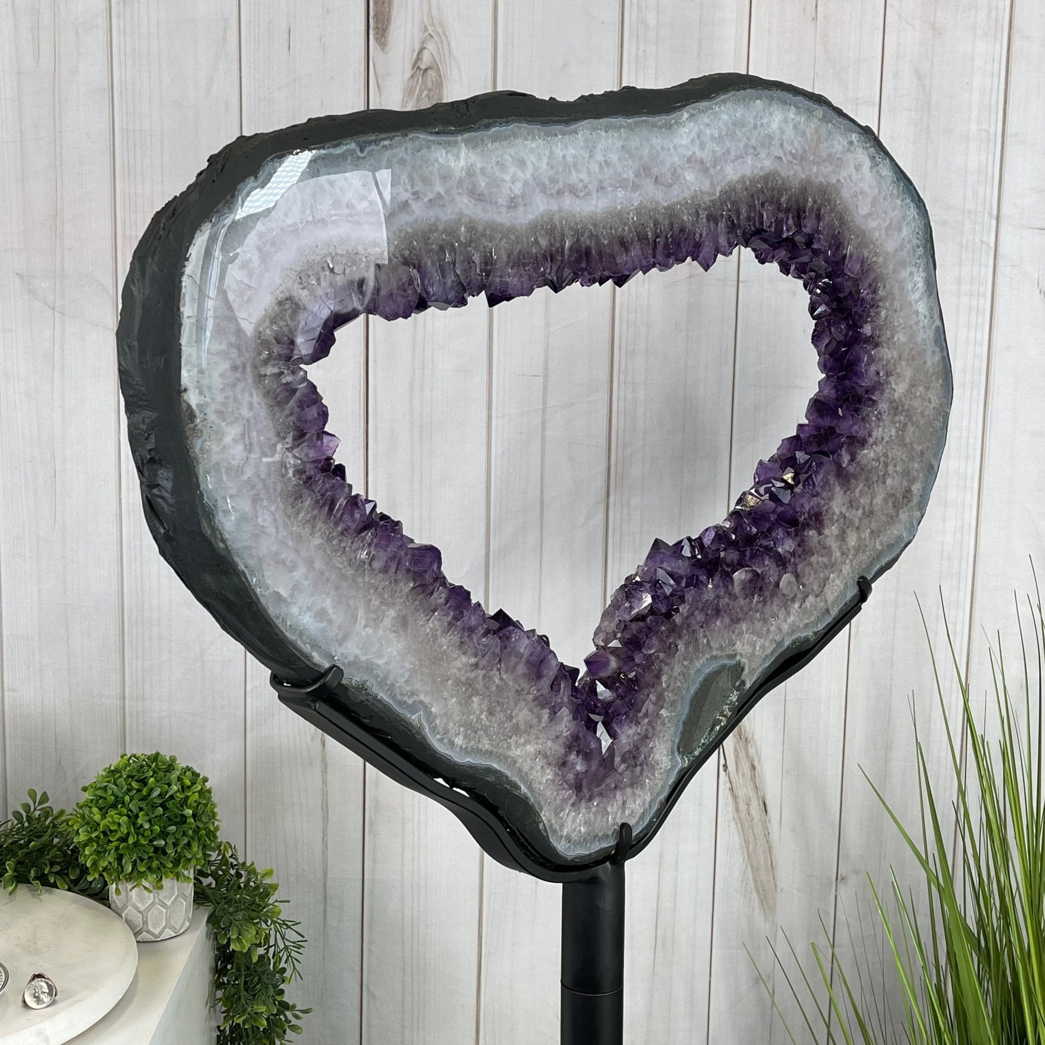 Super Quality Brazilian Amethyst Crystal Portal on a Tall Rotating Stand, 66.8 lbs & 61.9" tall Model #5604-0106 by Brazil Gems - Brazil GemsBrazil GemsSuper Quality Brazilian Amethyst Crystal Portal on a Tall Rotating Stand, 66.8 lbs & 61.9" tall Model #5604-0106 by Brazil GemsPortals on Rotating Bases5604-0106