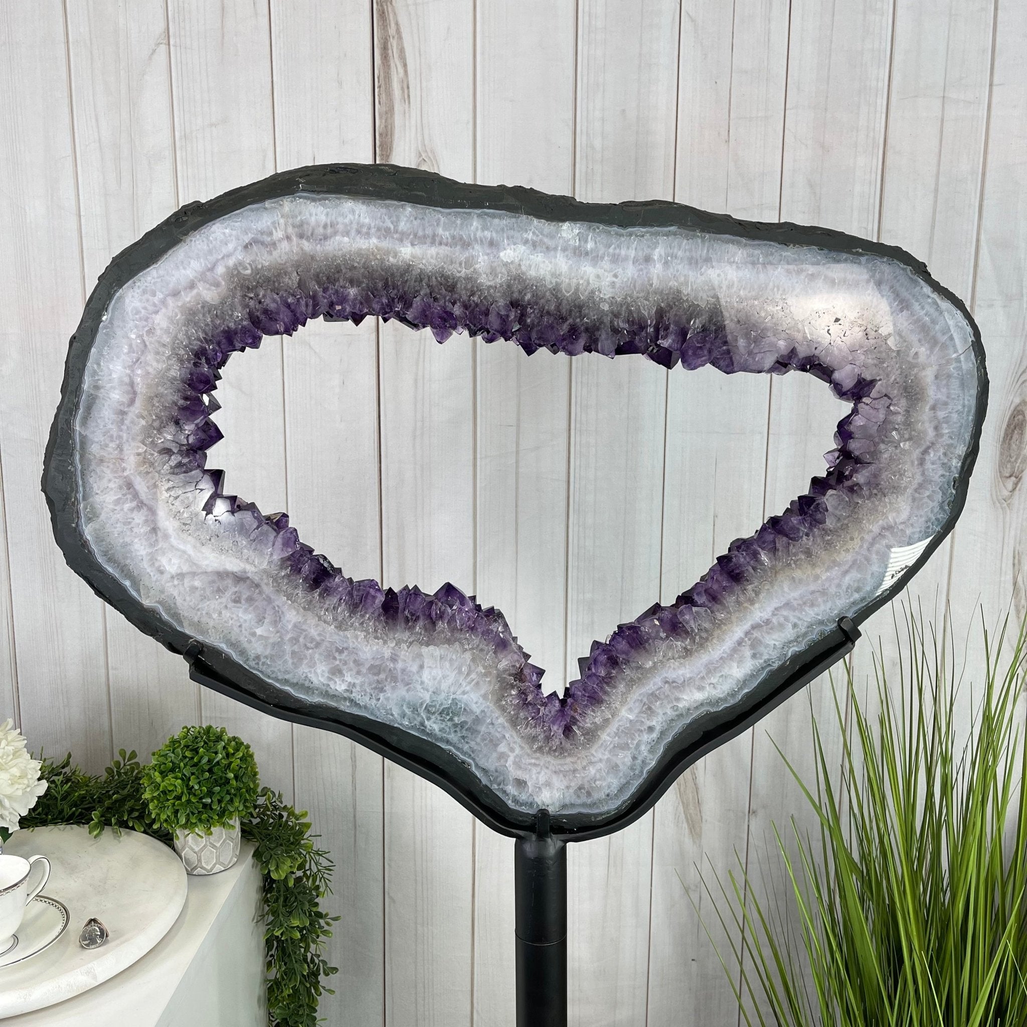 Super Quality Brazilian Amethyst Crystal Portal on a Tall Rotating Stand, 66.8 lbs & 61.9" tall Model #5604-0106 by Brazil Gems - Brazil GemsBrazil GemsSuper Quality Brazilian Amethyst Crystal Portal on a Tall Rotating Stand, 66.8 lbs & 61.9" tall Model #5604-0106 by Brazil GemsPortals on Rotating Bases5604-0106