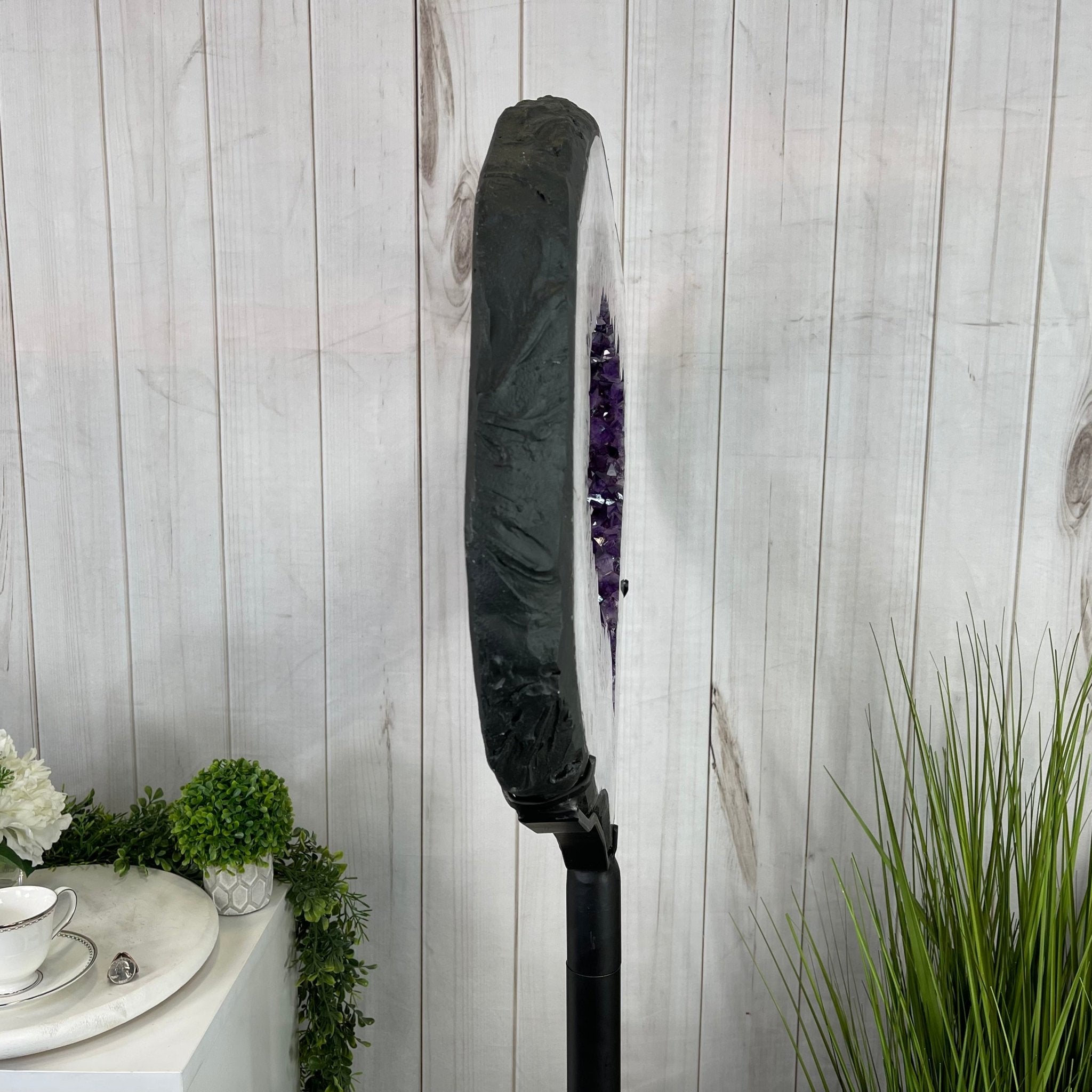 Super Quality Brazilian Amethyst Crystal Portal on a Tall Rotating Stand, 66.8 lbs & 61.9" tall Model #5604-0106 by Brazil Gems - Brazil GemsBrazil GemsSuper Quality Brazilian Amethyst Crystal Portal on a Tall Rotating Stand, 66.8 lbs & 61.9" tall Model #5604-0106 by Brazil GemsPortals on Rotating Bases5604-0106