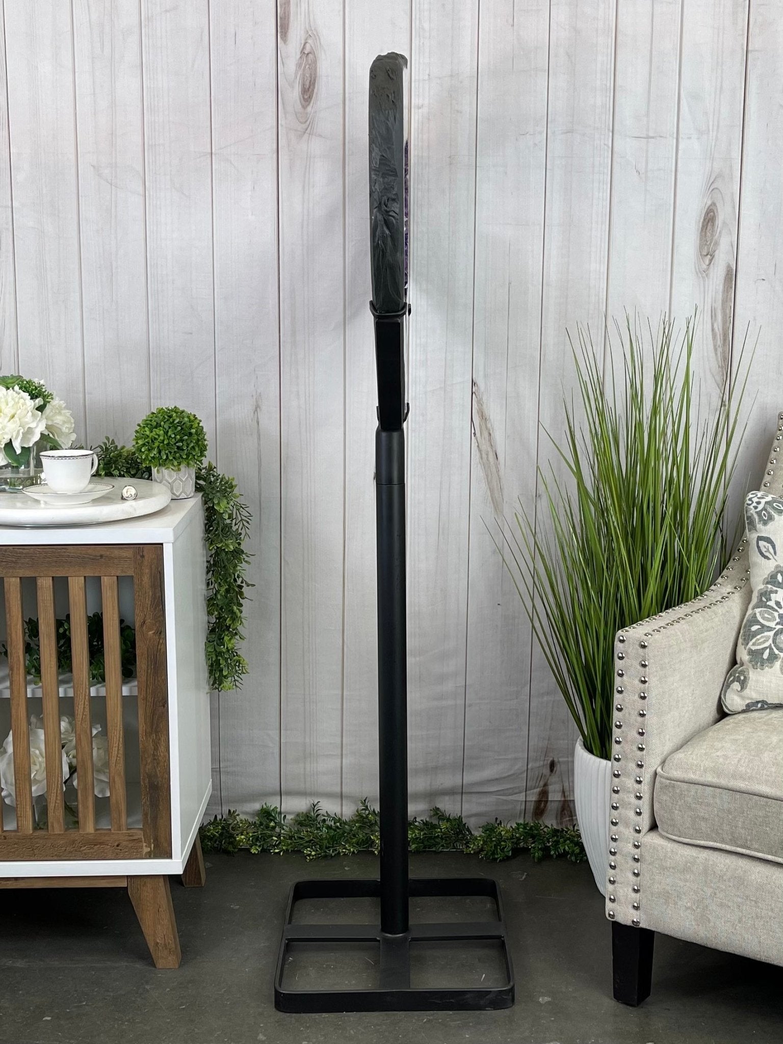 Super Quality Brazilian Amethyst Crystal Portal on a Tall Rotating Stand, 66.8 lbs & 61.9" tall Model #5604-0106 by Brazil Gems - Brazil GemsBrazil GemsSuper Quality Brazilian Amethyst Crystal Portal on a Tall Rotating Stand, 66.8 lbs & 61.9" tall Model #5604-0106 by Brazil GemsPortals on Rotating Bases5604-0106