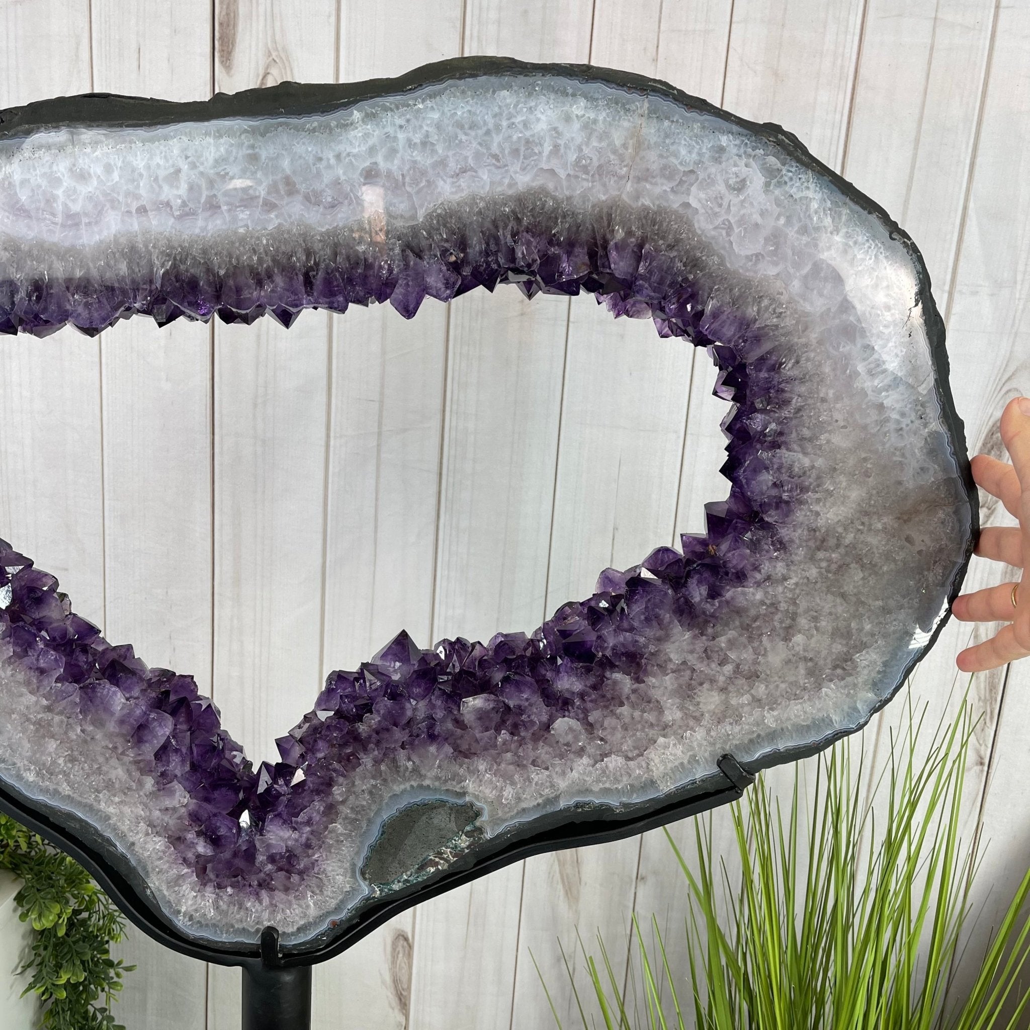 Super Quality Brazilian Amethyst Crystal Portal on a Tall Rotating Stand, 66.8 lbs & 61.9" tall Model #5604-0106 by Brazil Gems - Brazil GemsBrazil GemsSuper Quality Brazilian Amethyst Crystal Portal on a Tall Rotating Stand, 66.8 lbs & 61.9" tall Model #5604-0106 by Brazil GemsPortals on Rotating Bases5604-0106
