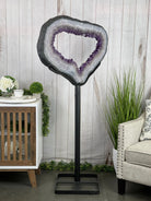 Super Quality Brazilian Amethyst Crystal Portal on a Tall Rotating Stand, 66.8 lbs & 61.9" tall Model #5604-0106 by Brazil Gems - Brazil GemsBrazil GemsSuper Quality Brazilian Amethyst Crystal Portal on a Tall Rotating Stand, 66.8 lbs & 61.9" tall Model #5604-0106 by Brazil GemsPortals on Rotating Bases5604-0106