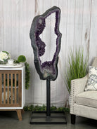 Super Quality Brazilian Amethyst Crystal Portal on a Tall Rotating Stand, 82.2 lbs & 67.25" tall Model #5604-0108 by Brazil Gems - Brazil GemsBrazil GemsSuper Quality Brazilian Amethyst Crystal Portal on a Tall Rotating Stand, 82.2 lbs & 67.25" tall Model #5604-0108 by Brazil GemsPortals on Rotating Bases5604-0108