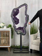 Super Quality Brazilian Amethyst Crystal Portal on a Tall Rotating Stand, 82.2 lbs & 67.25" tall Model #5604-0108 by Brazil Gems - Brazil GemsBrazil GemsSuper Quality Brazilian Amethyst Crystal Portal on a Tall Rotating Stand, 82.2 lbs & 67.25" tall Model #5604-0108 by Brazil GemsPortals on Rotating Bases5604-0108