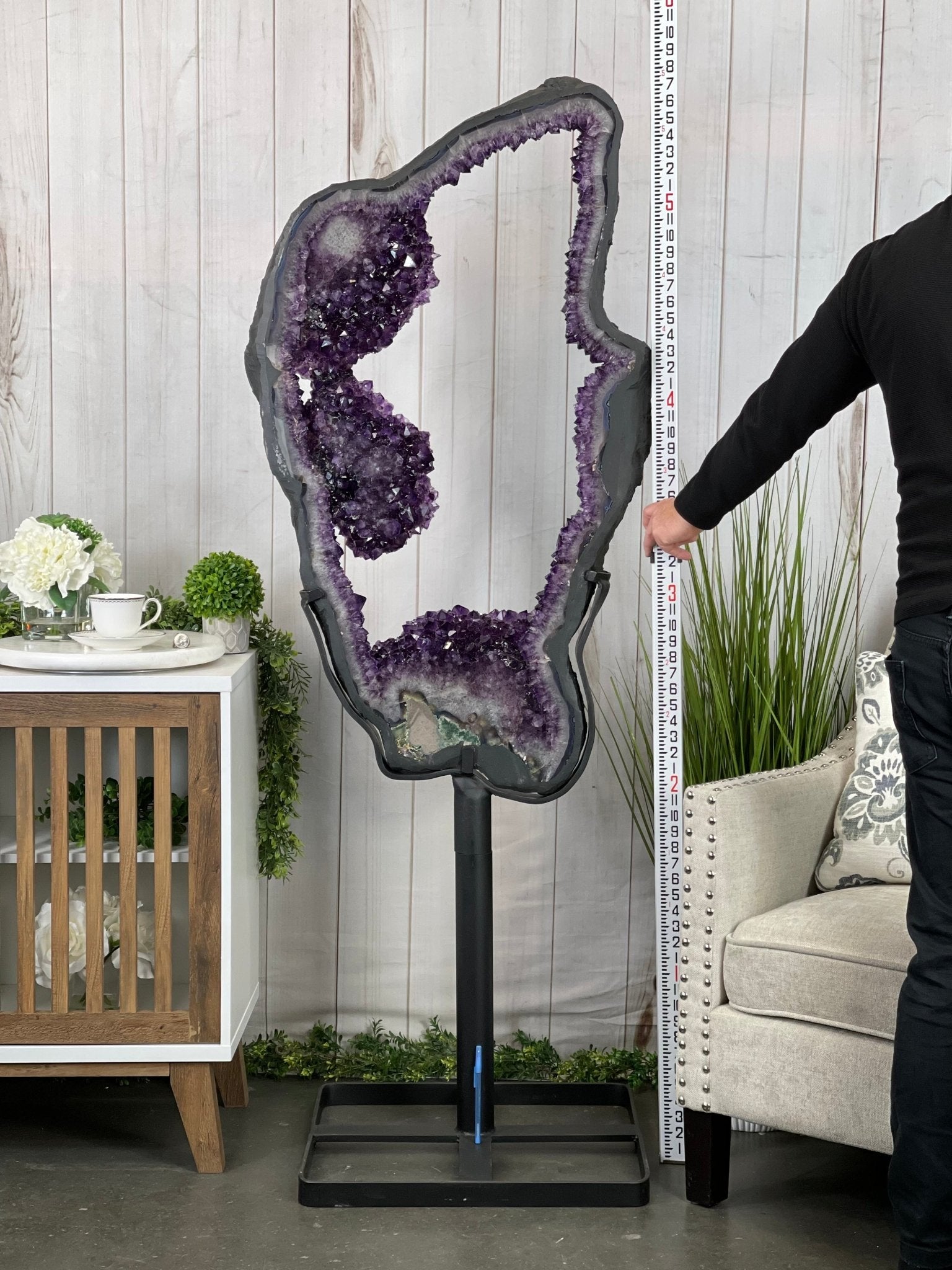 Super Quality Brazilian Amethyst Crystal Portal on a Tall Rotating Stand, 82.2 lbs & 67.25" tall Model #5604-0108 by Brazil Gems - Brazil GemsBrazil GemsSuper Quality Brazilian Amethyst Crystal Portal on a Tall Rotating Stand, 82.2 lbs & 67.25" tall Model #5604-0108 by Brazil GemsPortals on Rotating Bases5604-0108