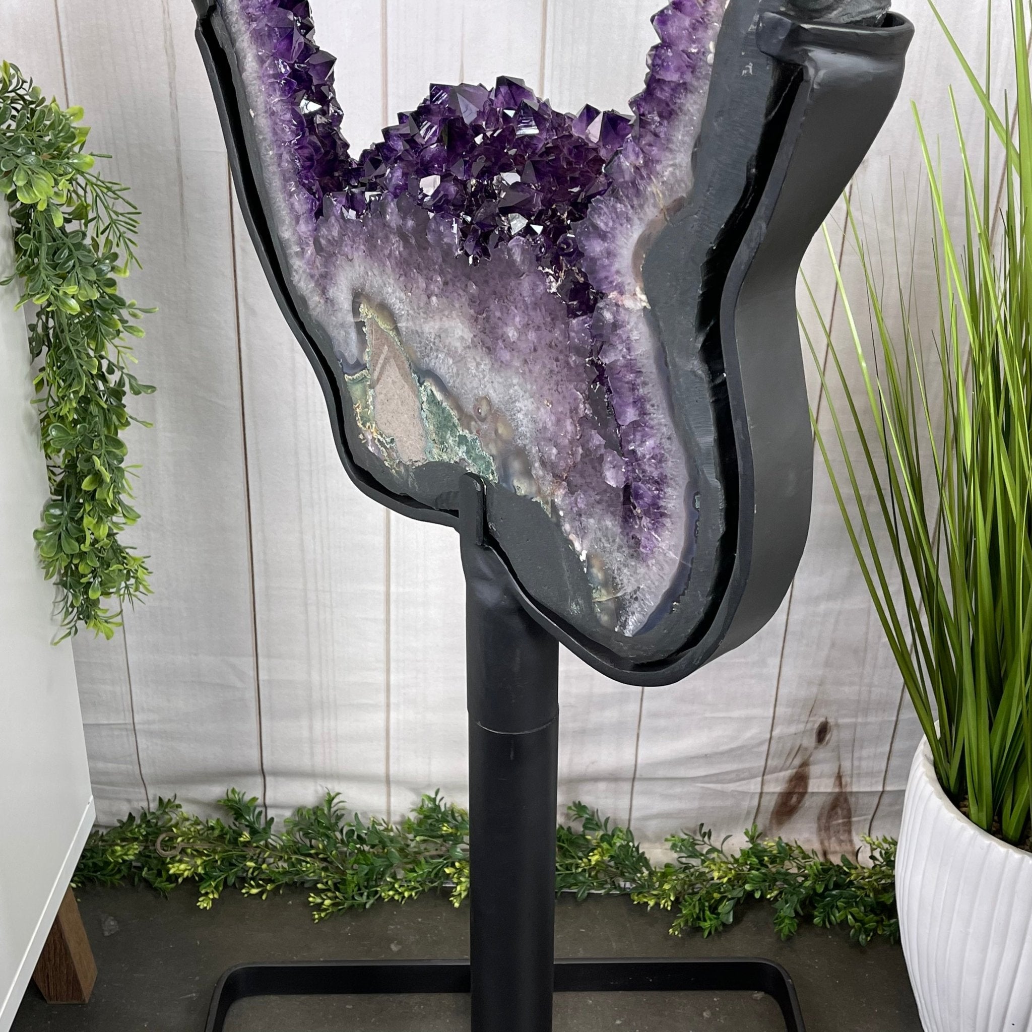 Super Quality Brazilian Amethyst Crystal Portal on a Tall Rotating Stand, 82.2 lbs & 67.25" tall Model #5604-0108 by Brazil Gems - Brazil GemsBrazil GemsSuper Quality Brazilian Amethyst Crystal Portal on a Tall Rotating Stand, 82.2 lbs & 67.25" tall Model #5604-0108 by Brazil GemsPortals on Rotating Bases5604-0108