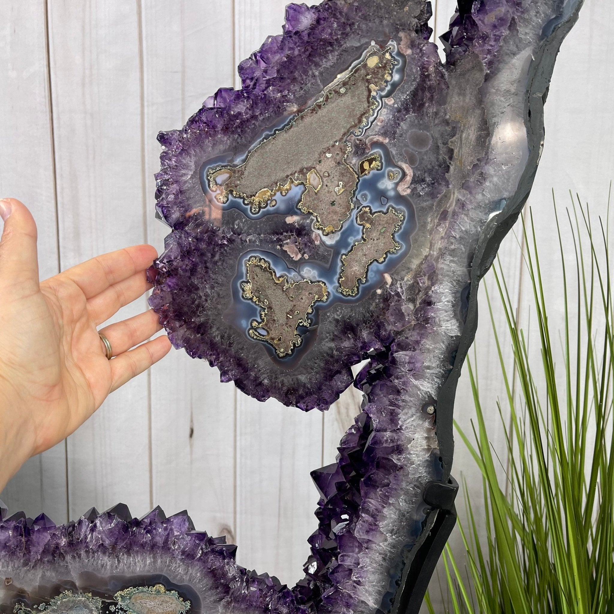 Super Quality Brazilian Amethyst Crystal Portal on a Tall Rotating Stand, 82.2 lbs & 67.25" tall Model #5604-0108 by Brazil Gems - Brazil GemsBrazil GemsSuper Quality Brazilian Amethyst Crystal Portal on a Tall Rotating Stand, 82.2 lbs & 67.25" tall Model #5604-0108 by Brazil GemsPortals on Rotating Bases5604-0108