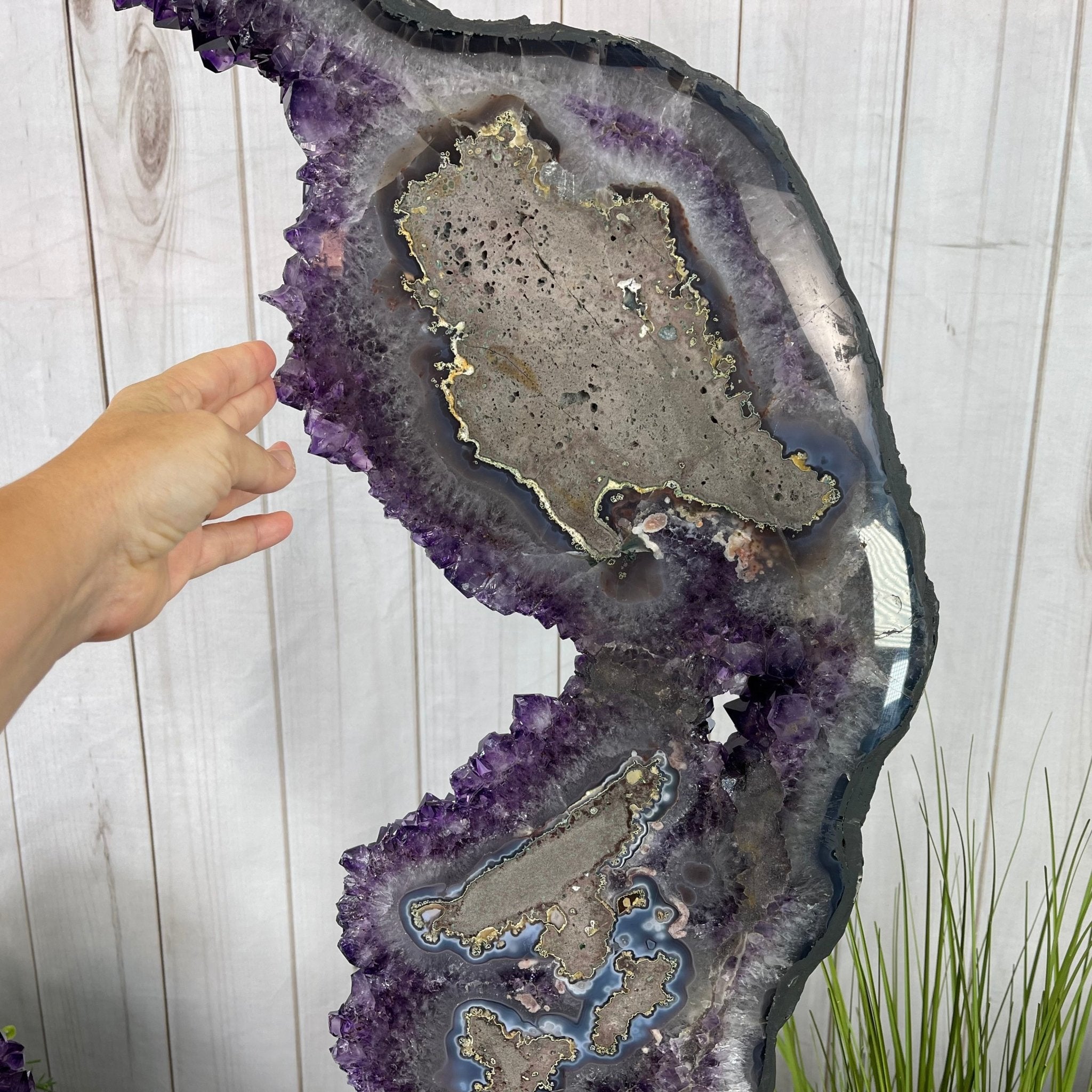 Super Quality Brazilian Amethyst Crystal Portal on a Tall Rotating Stand, 82.2 lbs & 67.25" tall Model #5604-0108 by Brazil Gems - Brazil GemsBrazil GemsSuper Quality Brazilian Amethyst Crystal Portal on a Tall Rotating Stand, 82.2 lbs & 67.25" tall Model #5604-0108 by Brazil GemsPortals on Rotating Bases5604-0108