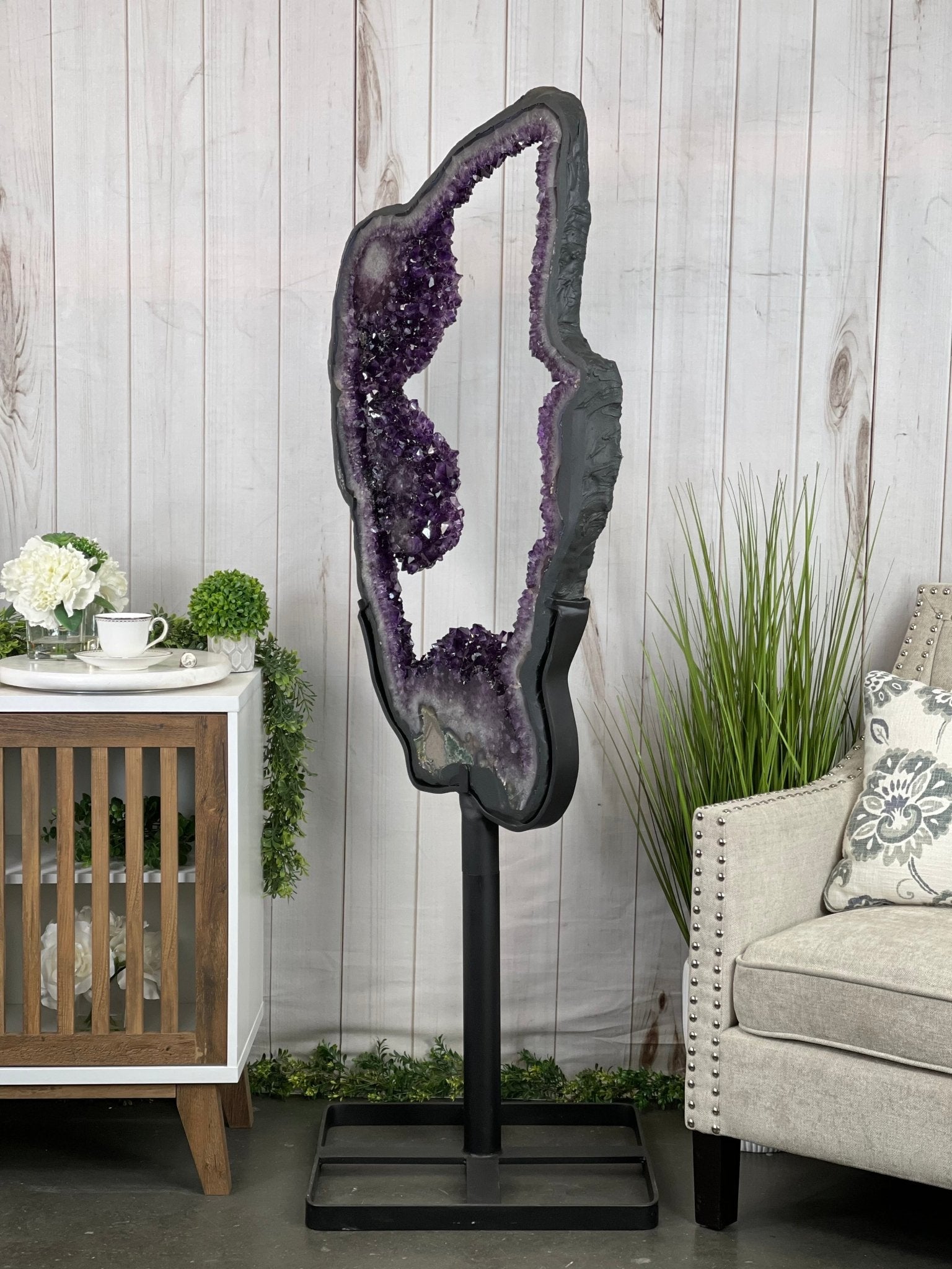 Super Quality Brazilian Amethyst Crystal Portal on a Tall Rotating Stand, 82.2 lbs & 67.25" tall Model #5604-0108 by Brazil Gems - Brazil GemsBrazil GemsSuper Quality Brazilian Amethyst Crystal Portal on a Tall Rotating Stand, 82.2 lbs & 67.25" tall Model #5604-0108 by Brazil GemsPortals on Rotating Bases5604-0108