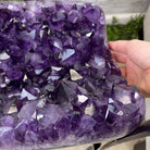 Super Quality Brazilian Amethyst Geode Side Table, 38.6 lbs, 23.75" tall on a metal base #1384-0028 by Brazil Gems - Brazil GemsBrazil GemsSuper Quality Brazilian Amethyst Geode Side Table, 38.6 lbs, 23.75" tall on a metal base #1384-0028 by Brazil GemsTables: Side1384-0028