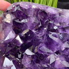 Super Quality Brazilian Amethyst Geode Side Table, 38.6 lbs, 23.75" tall on a metal base #1384-0028 by Brazil Gems - Brazil GemsBrazil GemsSuper Quality Brazilian Amethyst Geode Side Table, 38.6 lbs, 23.75" tall on a metal base #1384-0028 by Brazil GemsTables: Side1384-0028