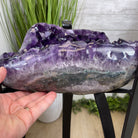 Super Quality Brazilian Amethyst Geode Side Table, 38.6 lbs, 23.75" tall on a metal base #1384-0028 by Brazil Gems - Brazil GemsBrazil GemsSuper Quality Brazilian Amethyst Geode Side Table, 38.6 lbs, 23.75" tall on a metal base #1384-0028 by Brazil GemsTables: Side1384-0028