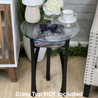 Super Quality Brazilian Amethyst Geode Side Table, 38.6 lbs, 23.75" tall on a metal base #1384-0028 by Brazil Gems - Brazil GemsBrazil GemsSuper Quality Brazilian Amethyst Geode Side Table, 38.6 lbs, 23.75" tall on a metal base #1384-0028 by Brazil GemsTables: Side1384-0028