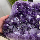 Super Quality Brazilian Amethyst Geode Side Table, 38.6 lbs, 23.75" tall on a metal base #1384-0028 by Brazil Gems - Brazil GemsBrazil GemsSuper Quality Brazilian Amethyst Geode Side Table, 38.6 lbs, 23.75" tall on a metal base #1384-0028 by Brazil GemsTables: Side1384-0028